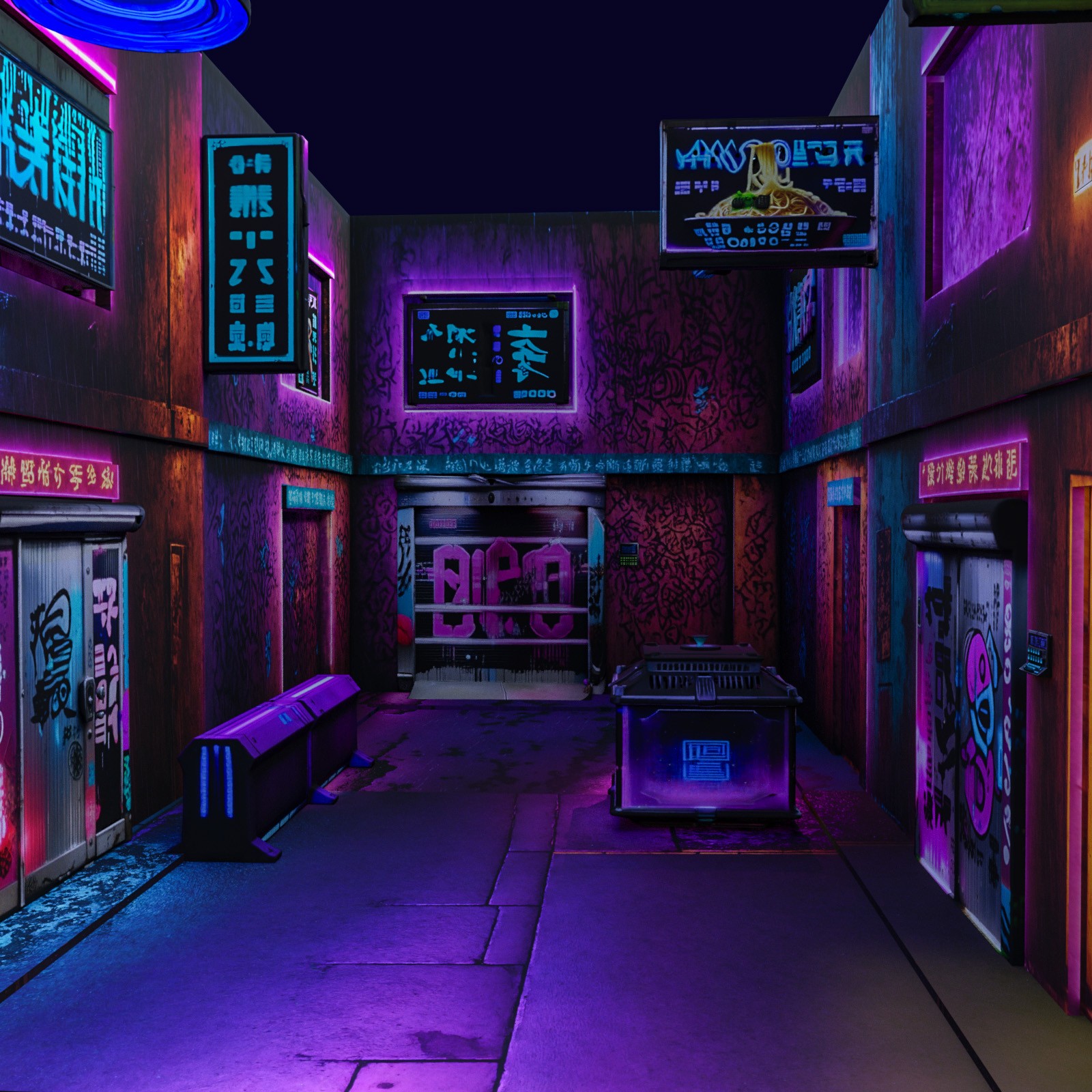 Cyberpunk Alley by N/A