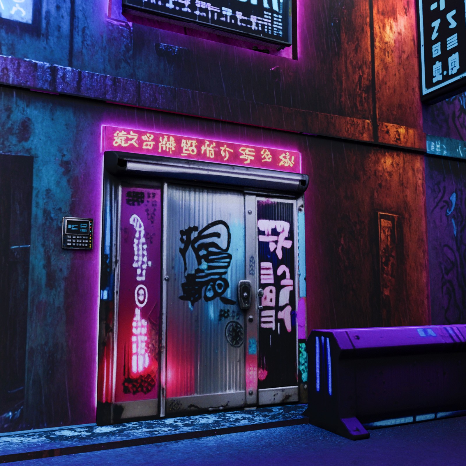 Cyberpunk Alley by N/A