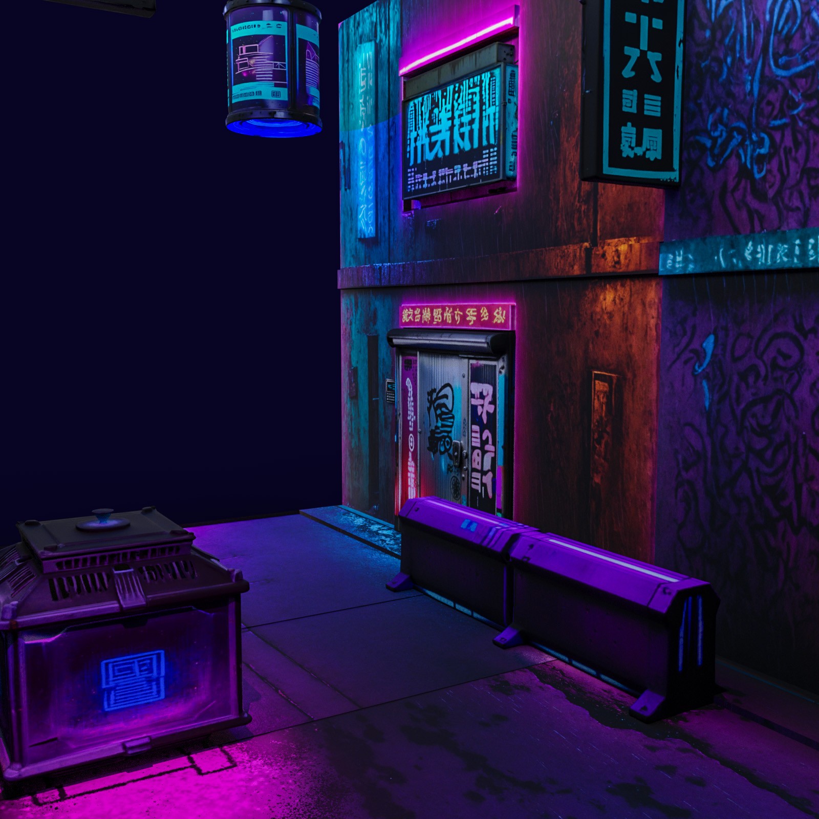 Cyberpunk Alley by N/A