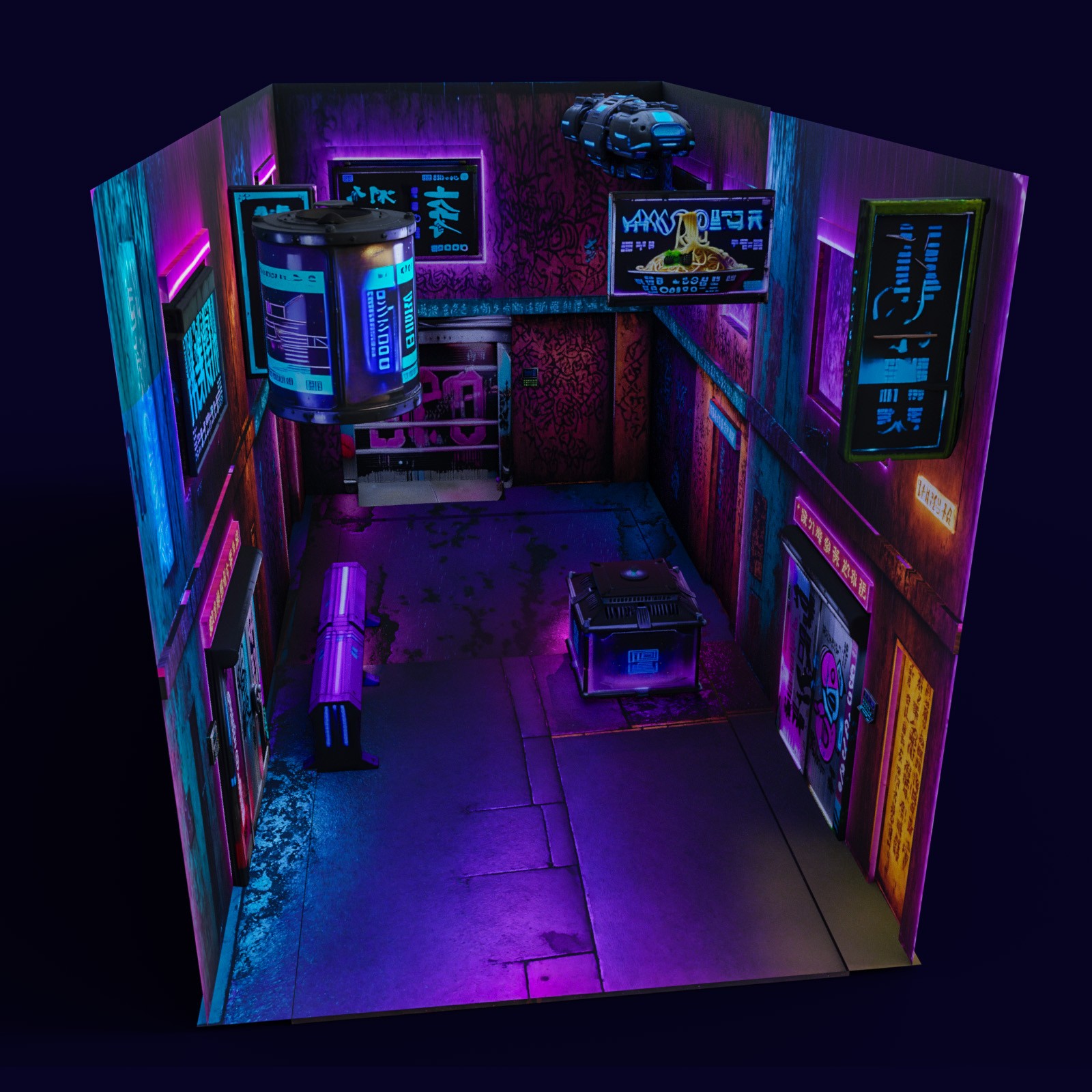 Cyberpunk Alley by N/A