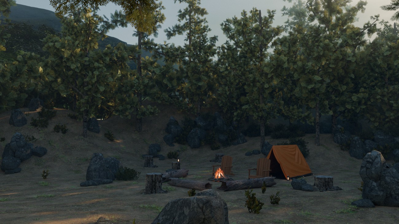Forest Campsite by N/A