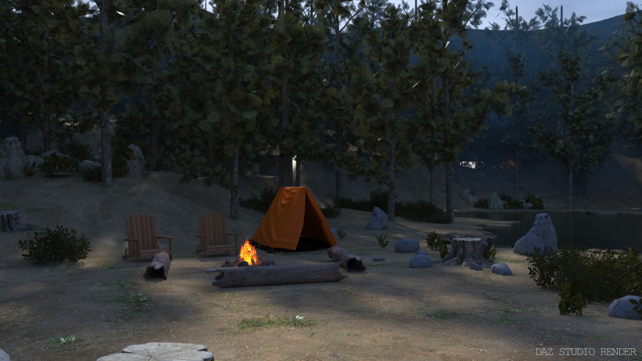 Forest Campsite by N/A