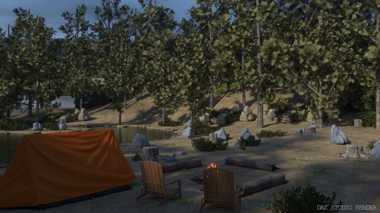 Forest Campsite by N/A