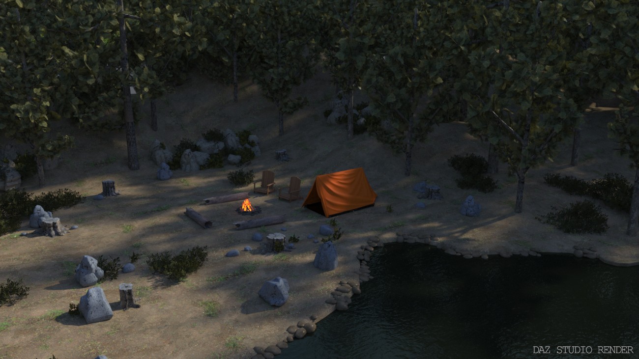 Forest Campsite by N/A
