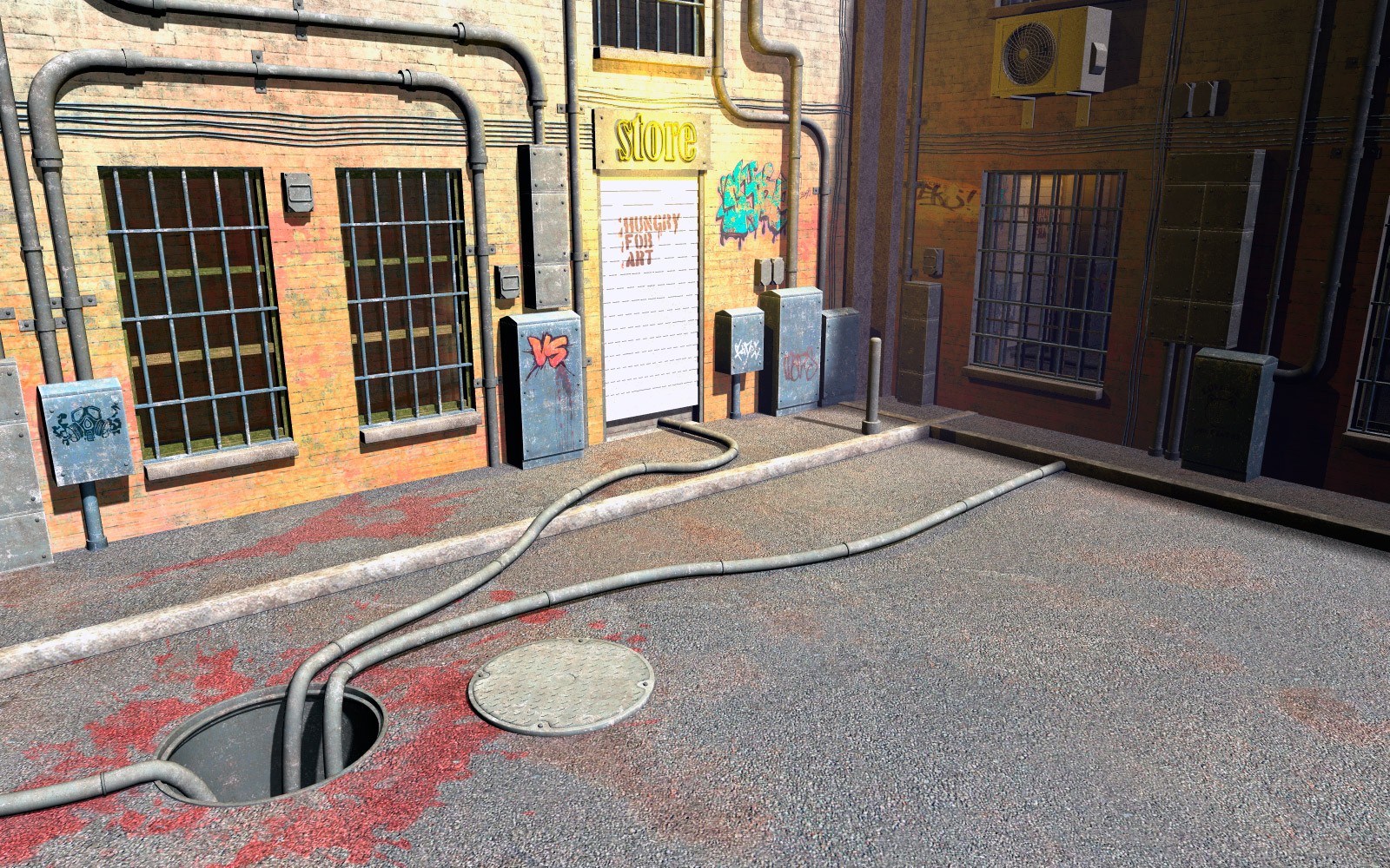 Alley Street Corner for Daz Studio by N/A