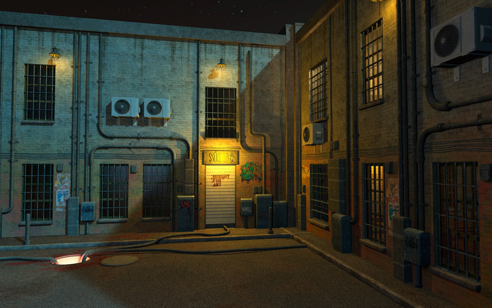 Alley Street Corner for Daz Studio by N/A