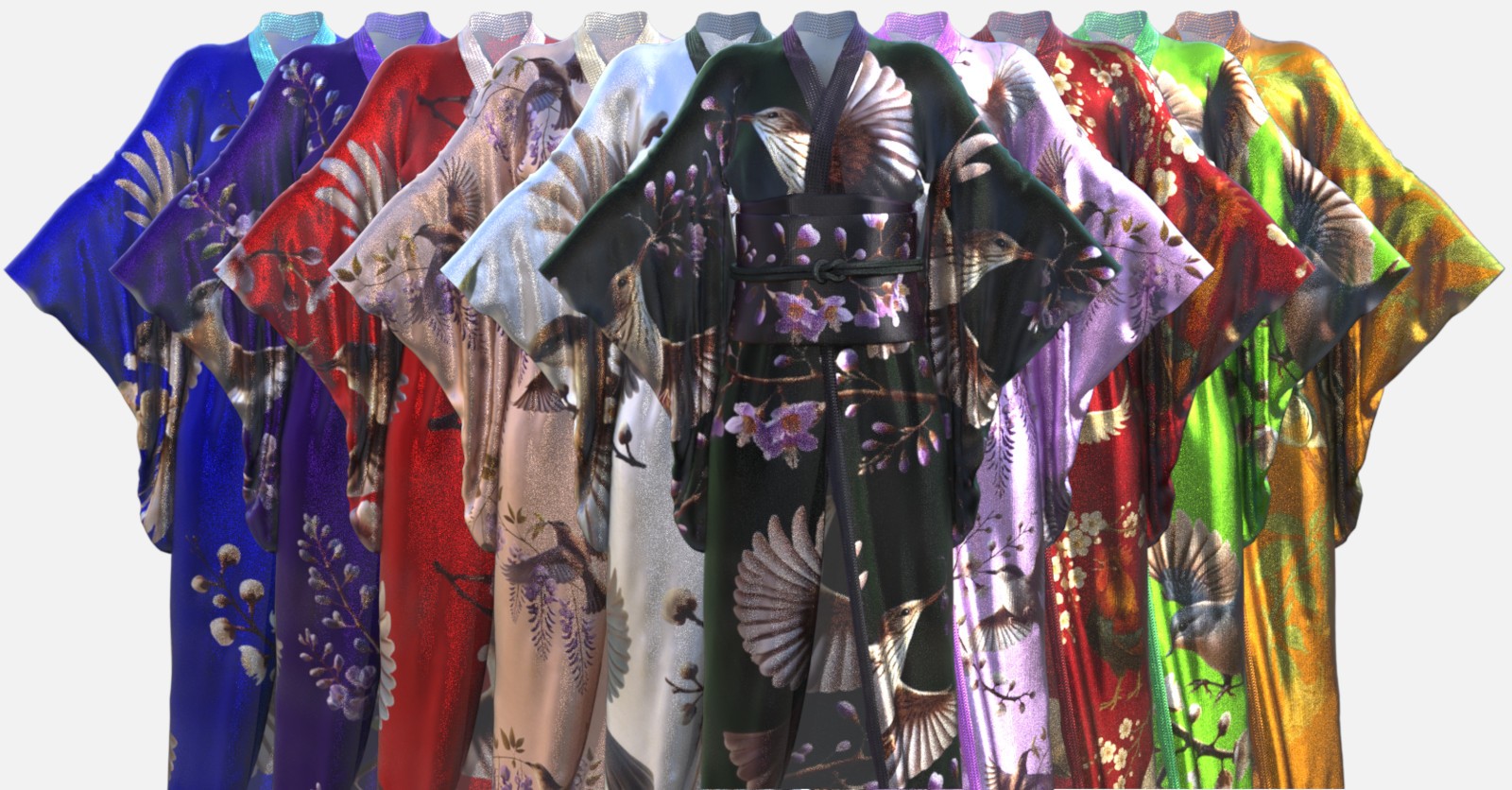 Kachouga dForce Kimono Outfit Texture Add-ons by N/A