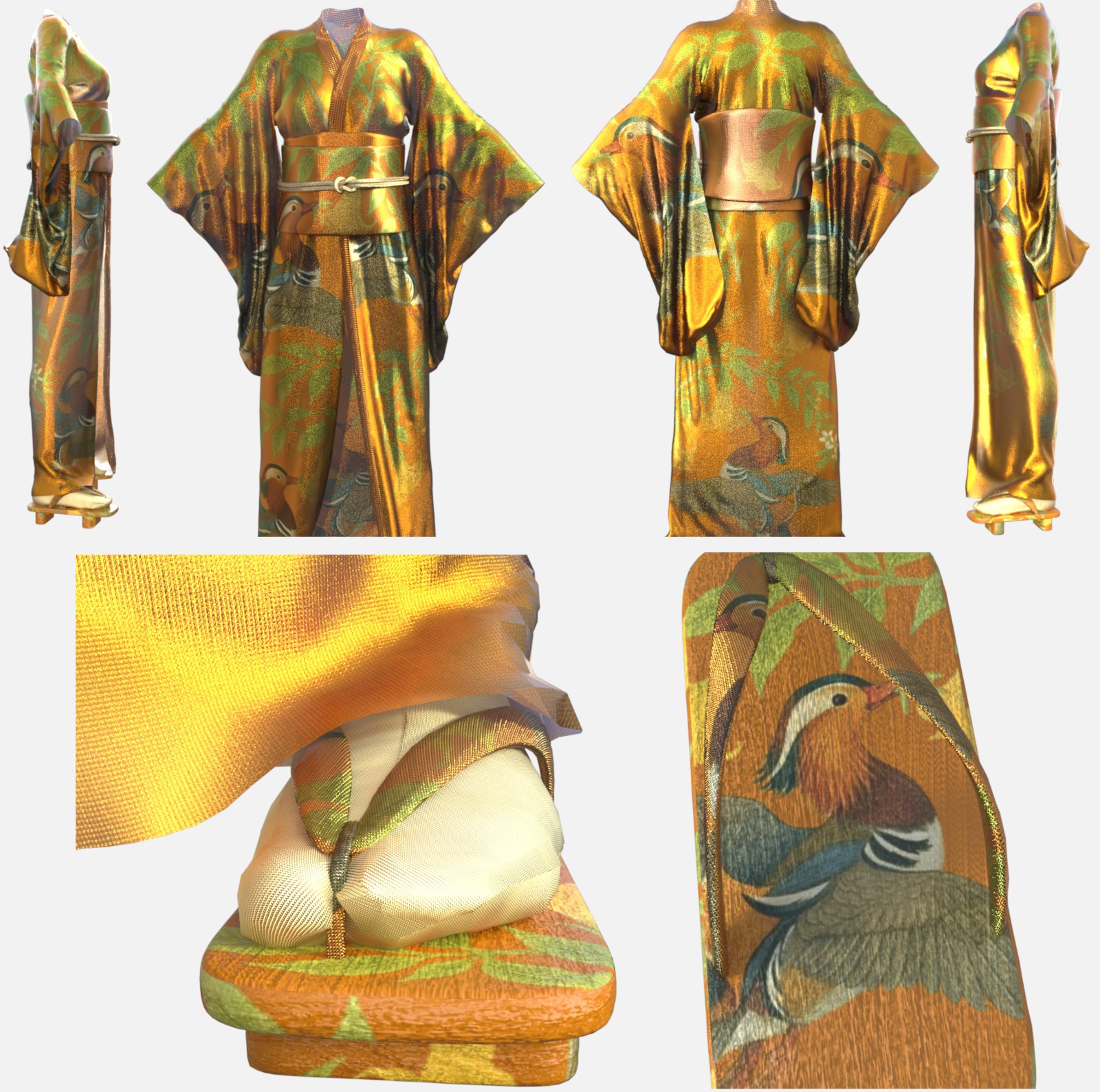 Kachouga dForce Kimono Outfit Texture Add-ons by N/A