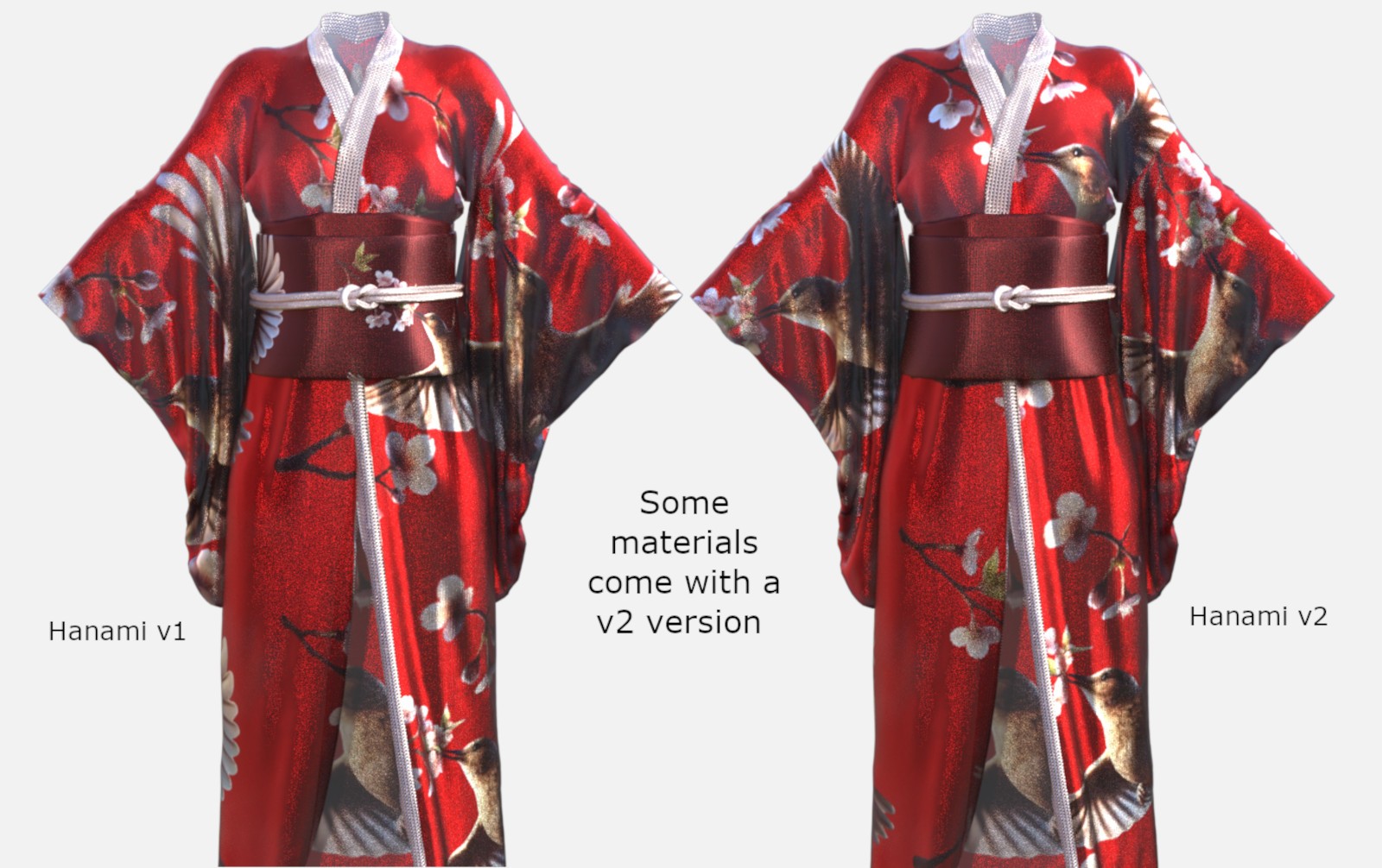 Kachouga dForce Kimono Outfit Texture Add-ons by N/A