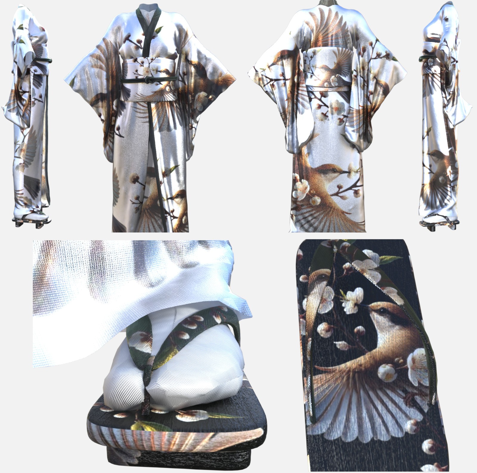 Kachouga dForce Kimono Outfit Texture Add-ons by N/A