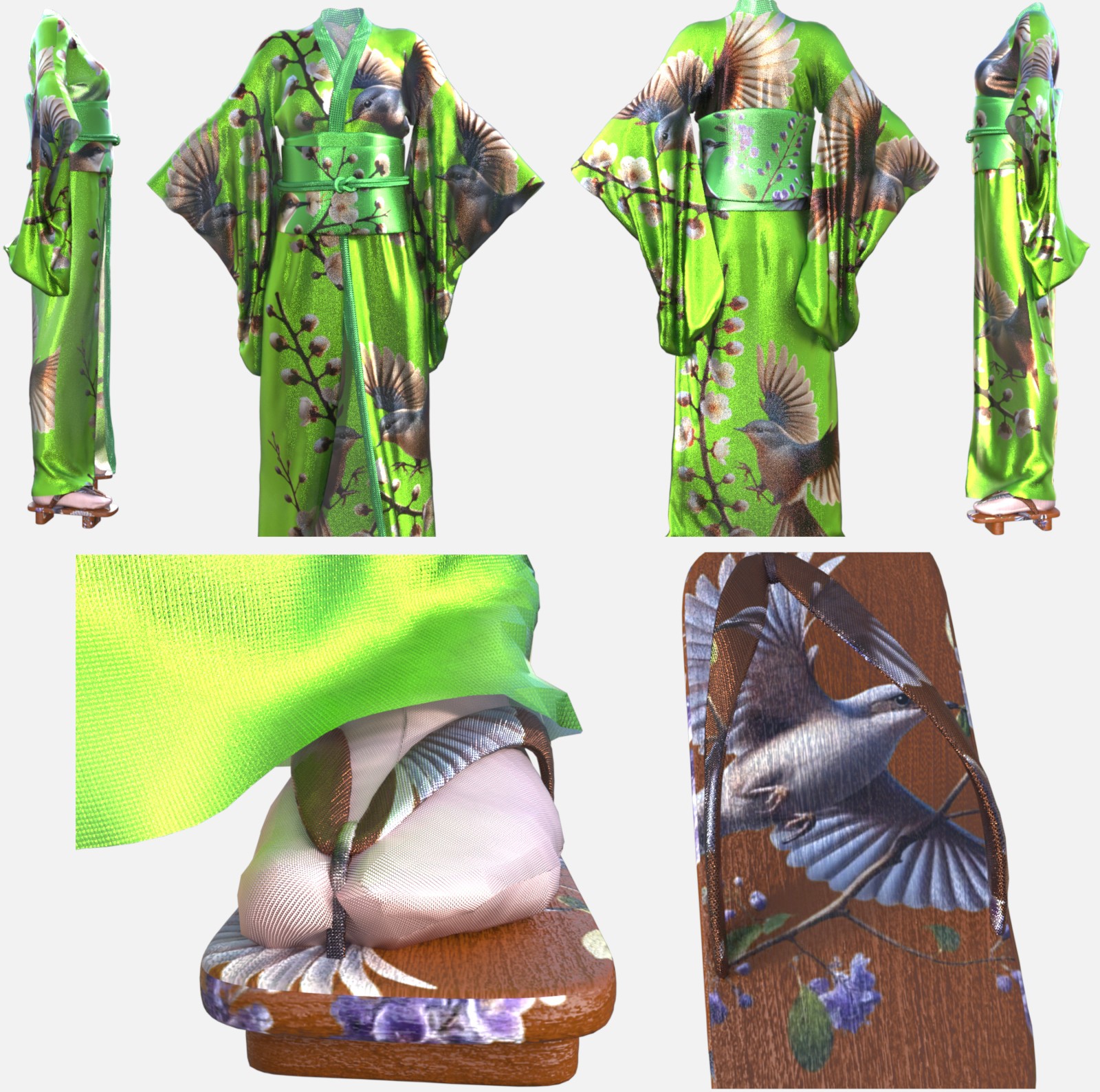 Kachouga dForce Kimono Outfit Texture Add-ons by N/A