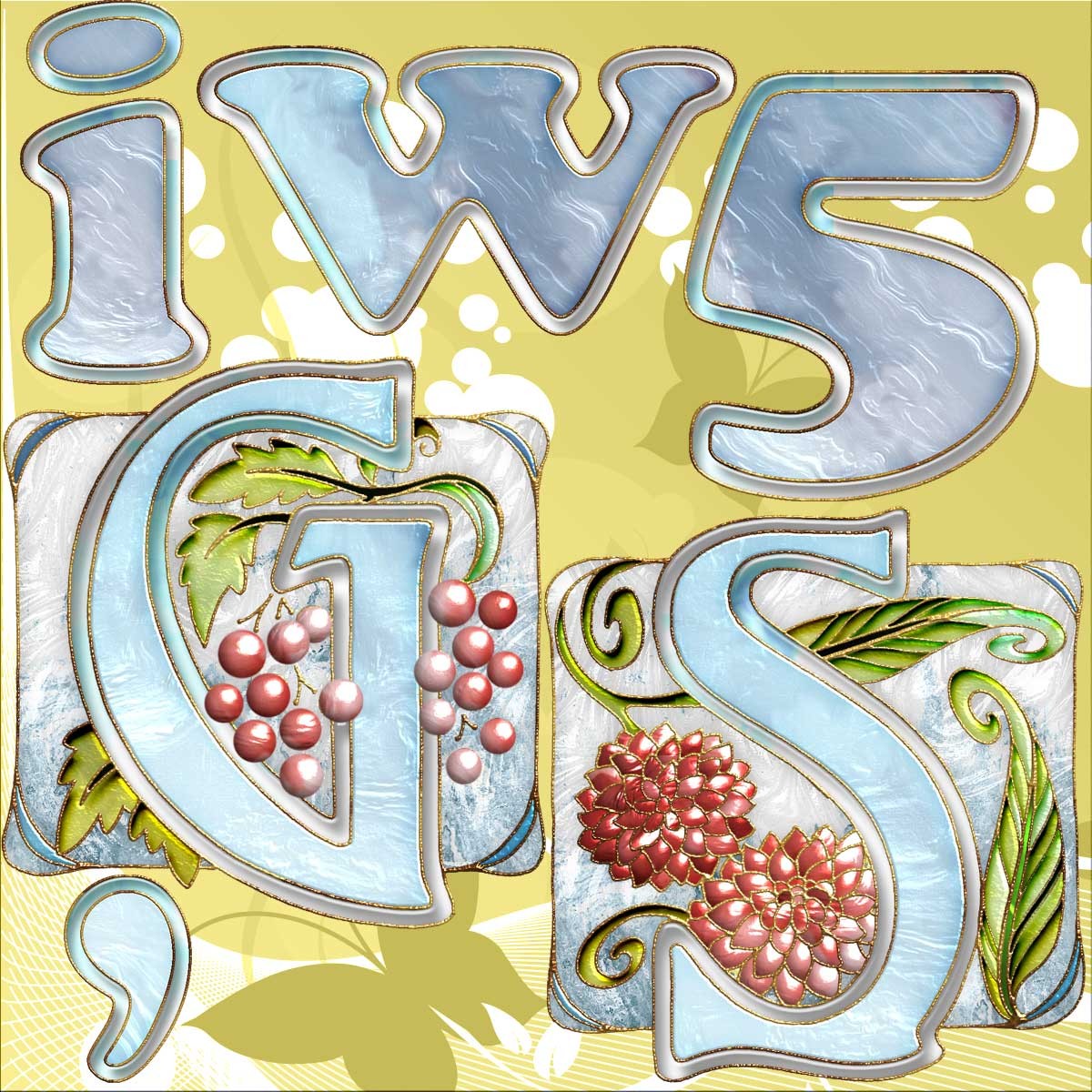Harvest Moons Art Nouveau Letters by N/A