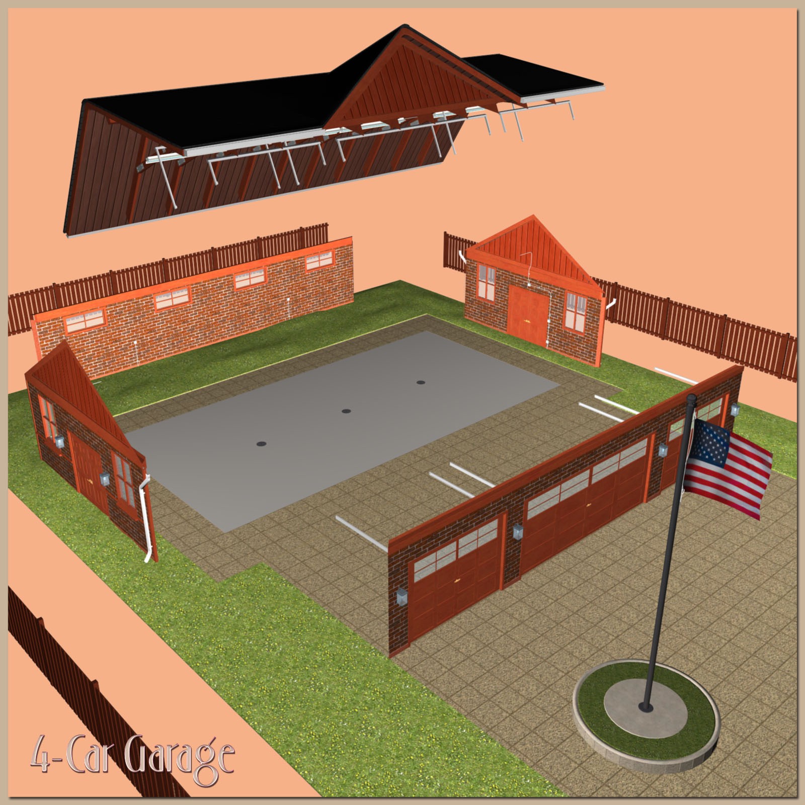 4-Car Garage by N/A