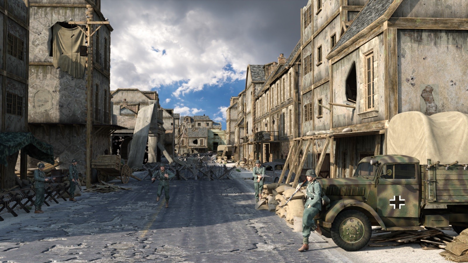 WW2 Town Ruins for DAZ by N/A