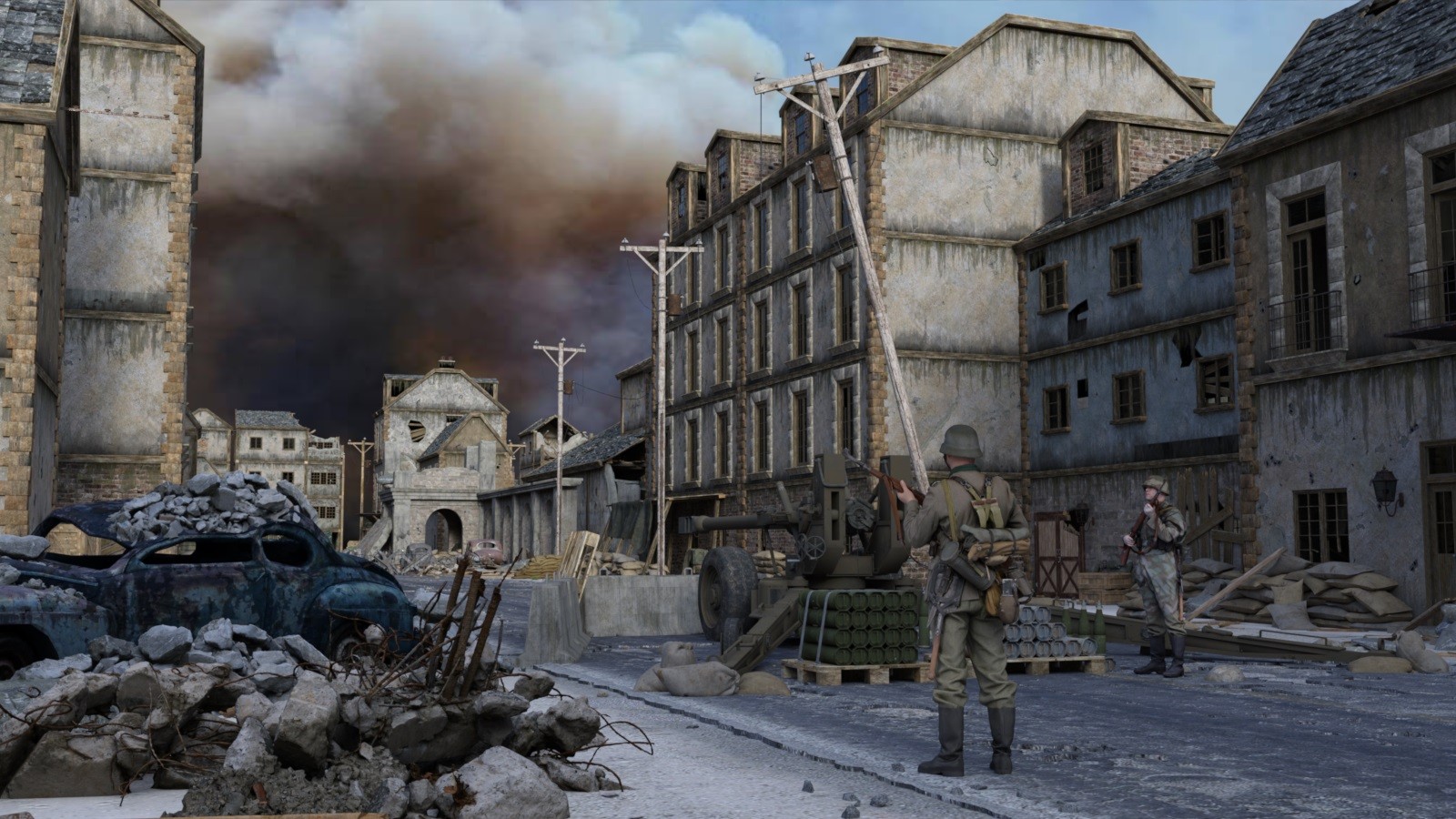 WW2 Town Ruins for DAZ by N/A