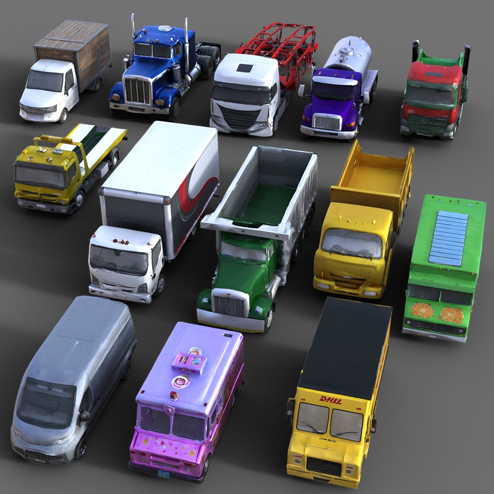 30 LowRez-Trucks for Daz Studio by N/A