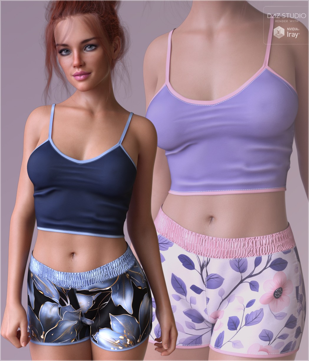 Sweetheart Textures for dForce Cutie Sleepwear by N/A
