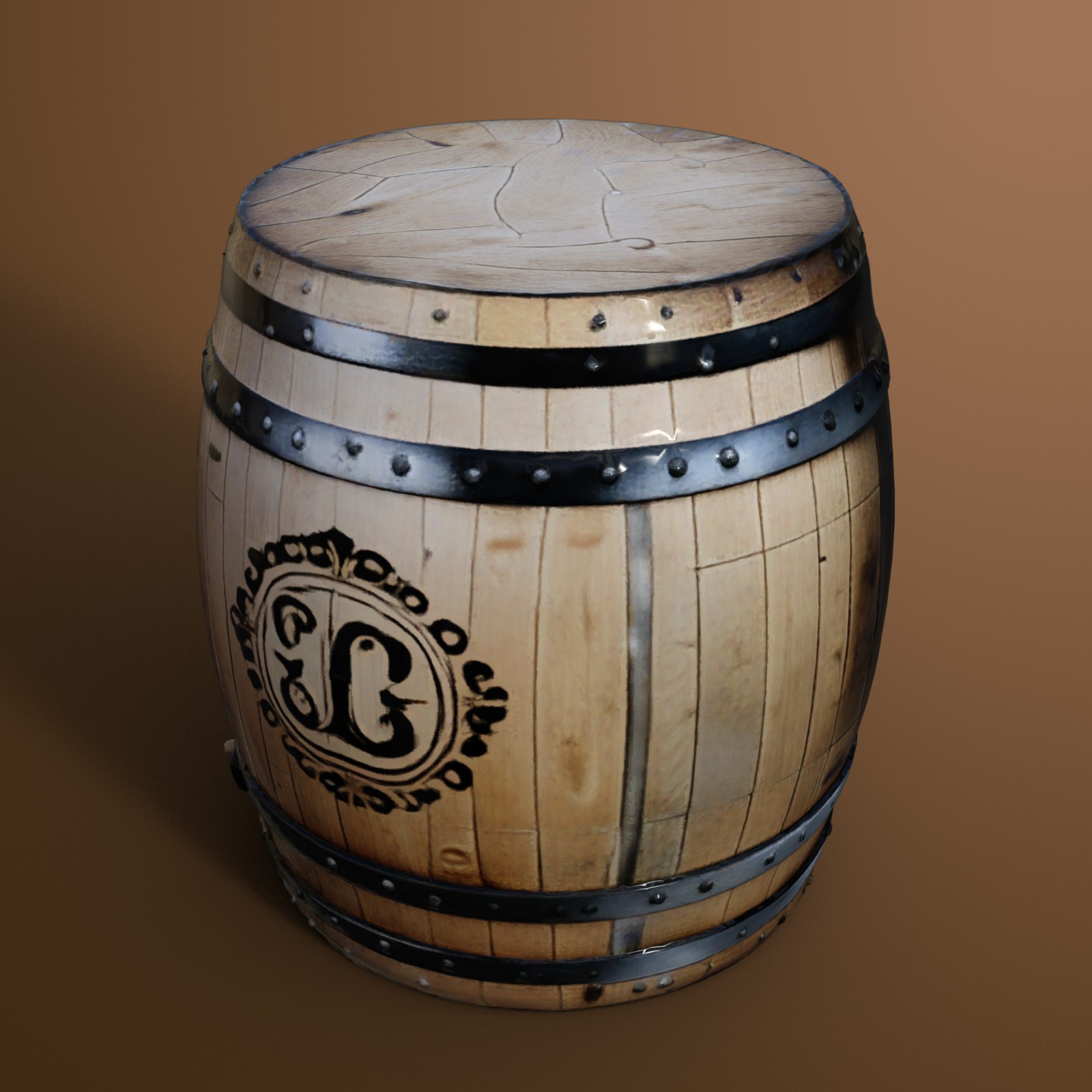 Wooden Barrels 3 by N/A