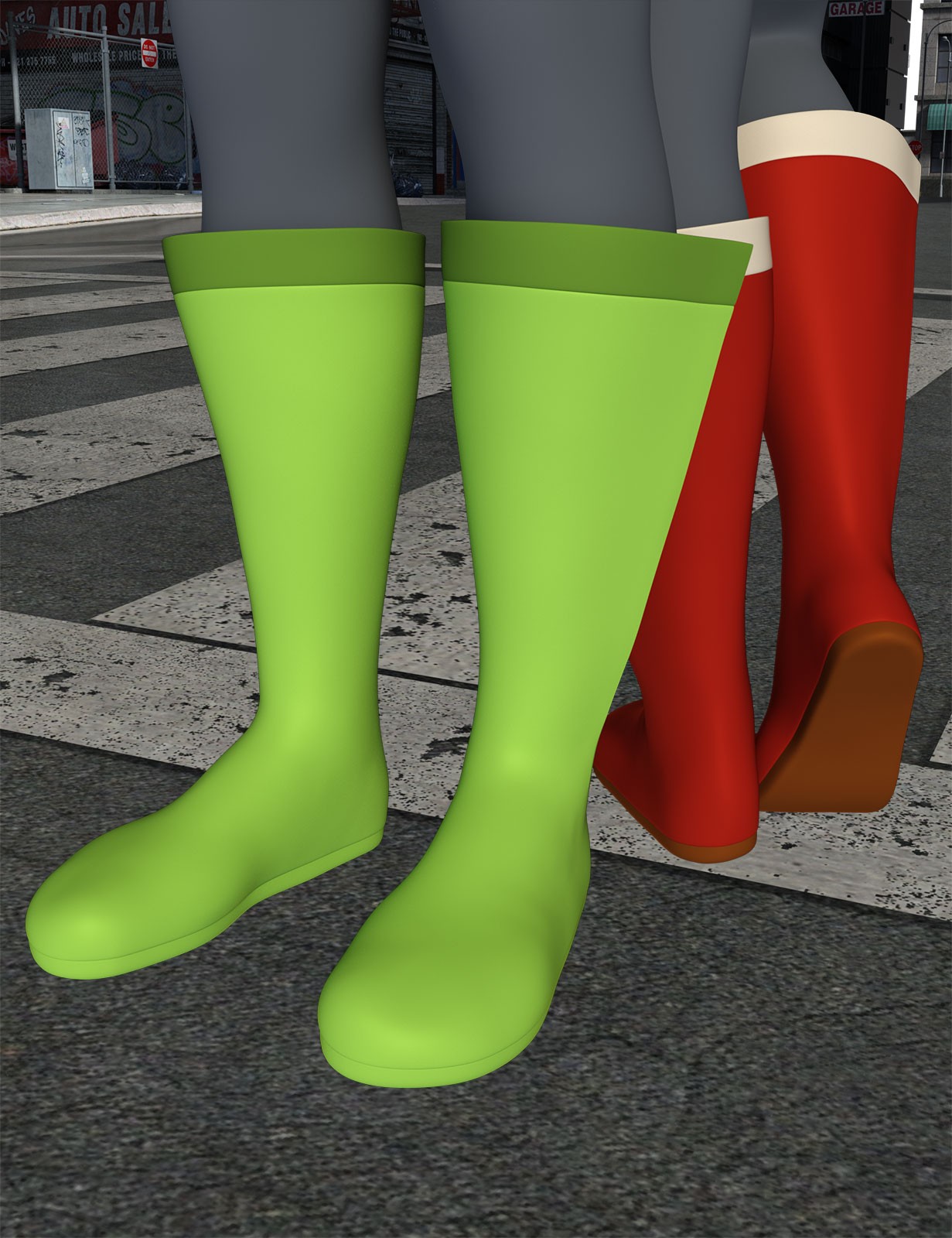 Flared Boots 001 MMKBG9 by N/A