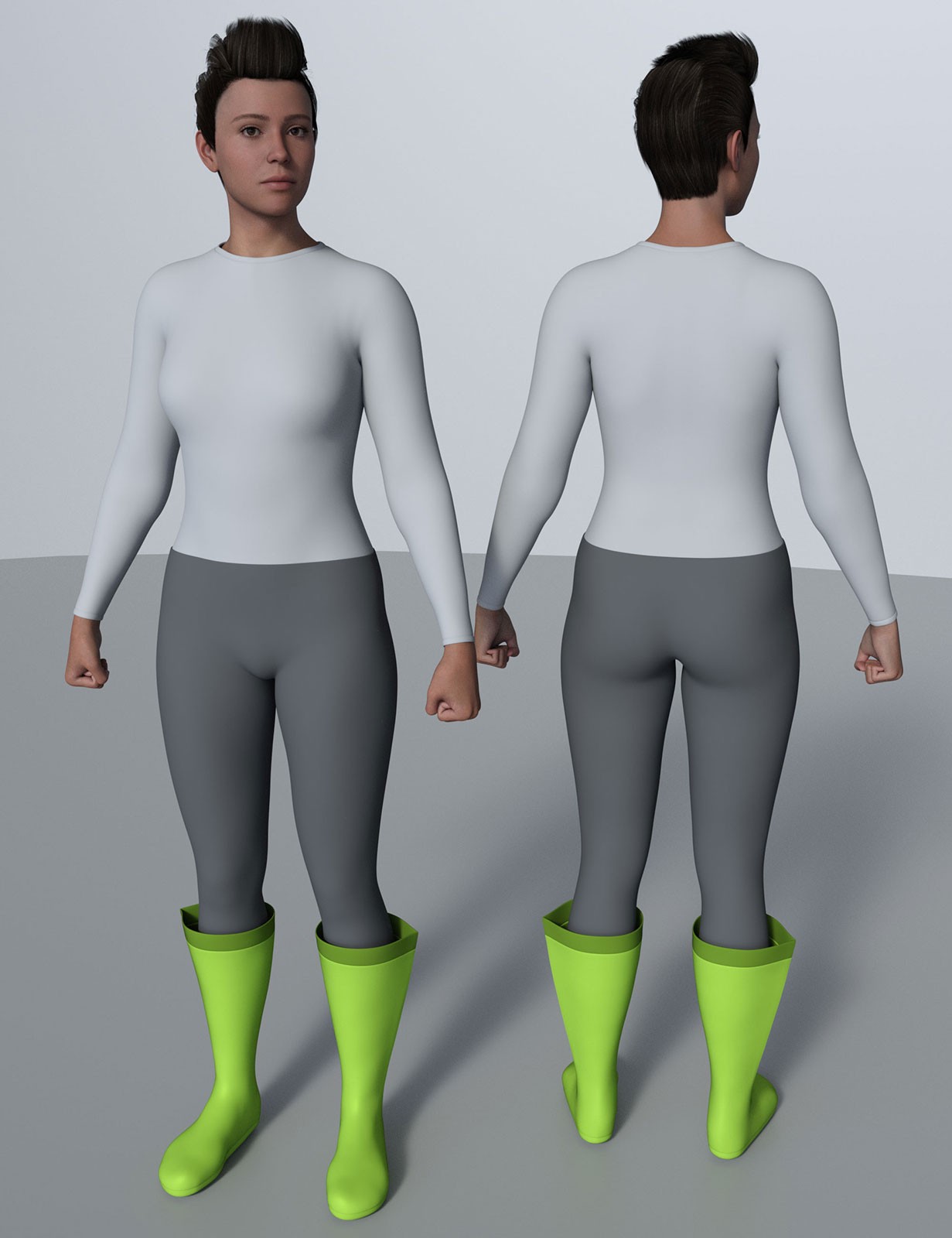 Flared Boots 001 MMKBG9 by N/A