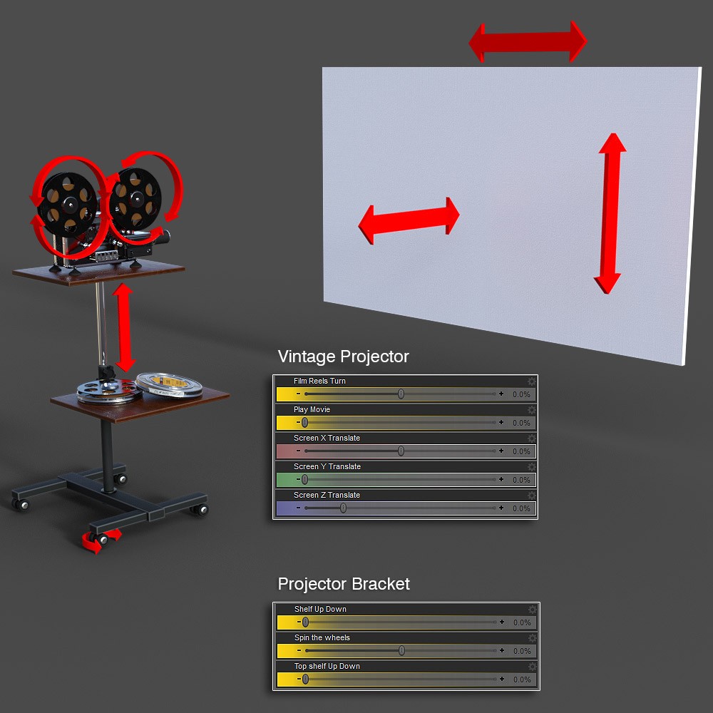 Vintage Projector for Daz Studio by N/A