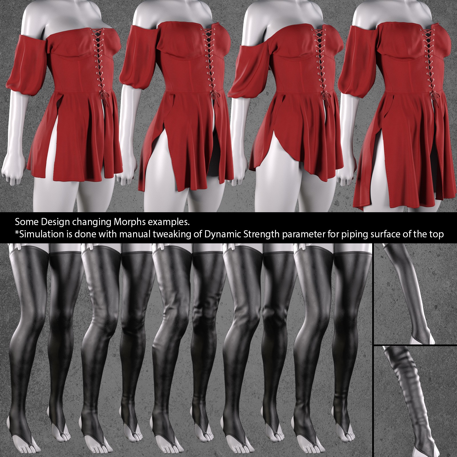 DTT Renaissance off-shoulder Dress Set for G8F and G9 by N/A