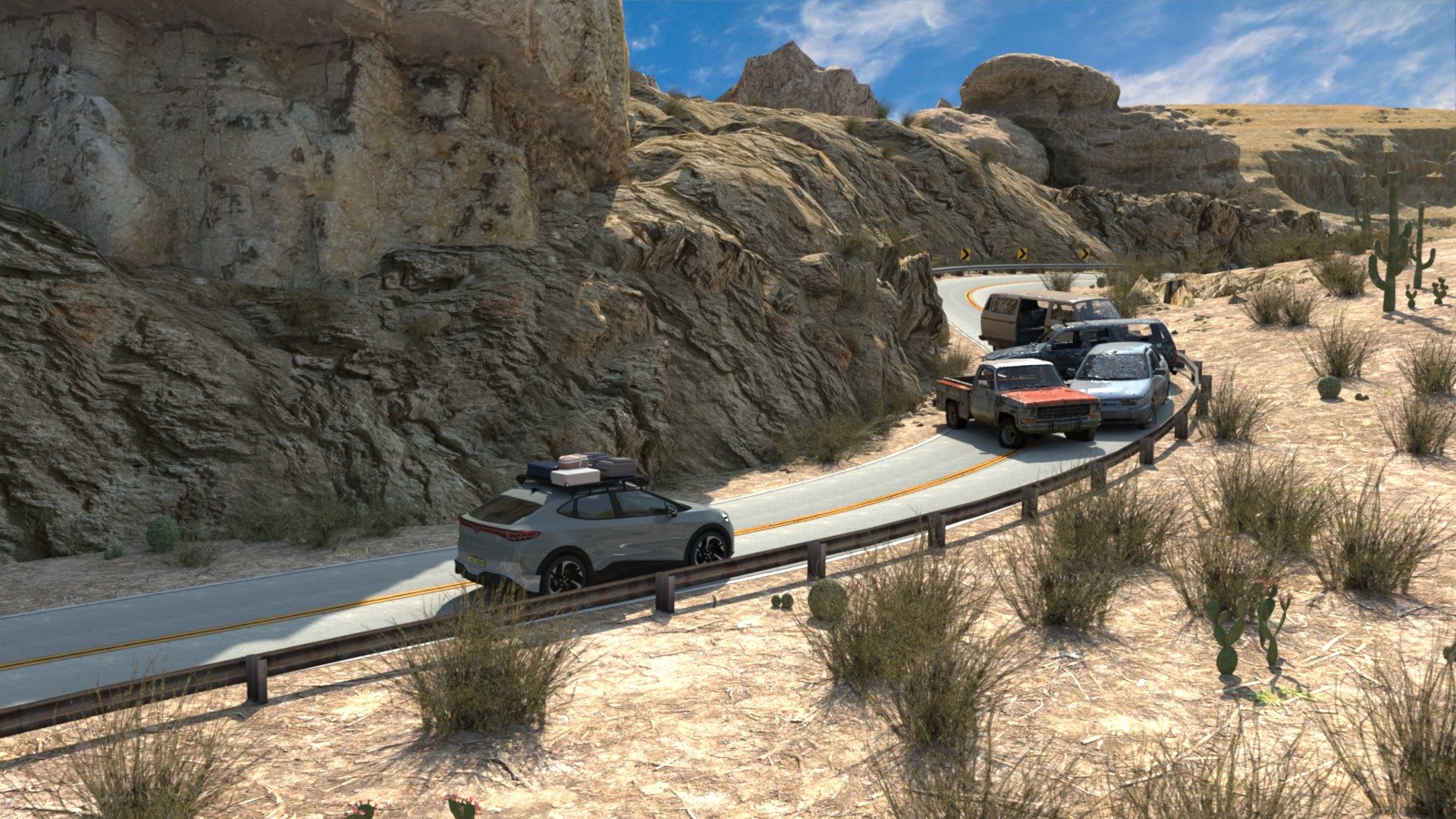 Desert Road Blockade for DAZ by N/A