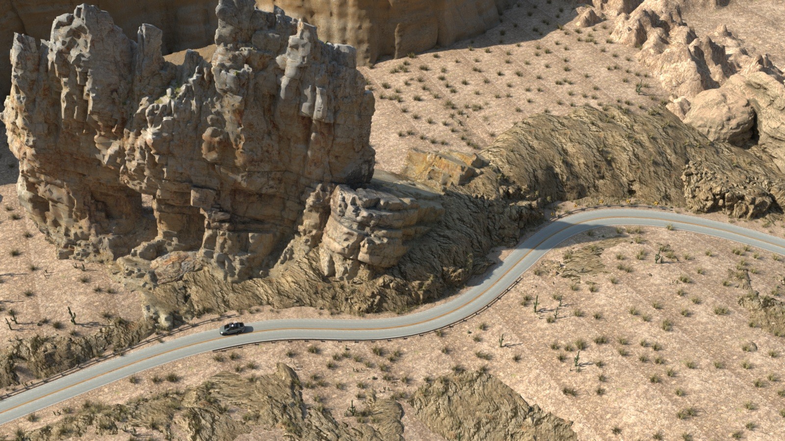 Desert Road Blockade for DAZ by N/A
