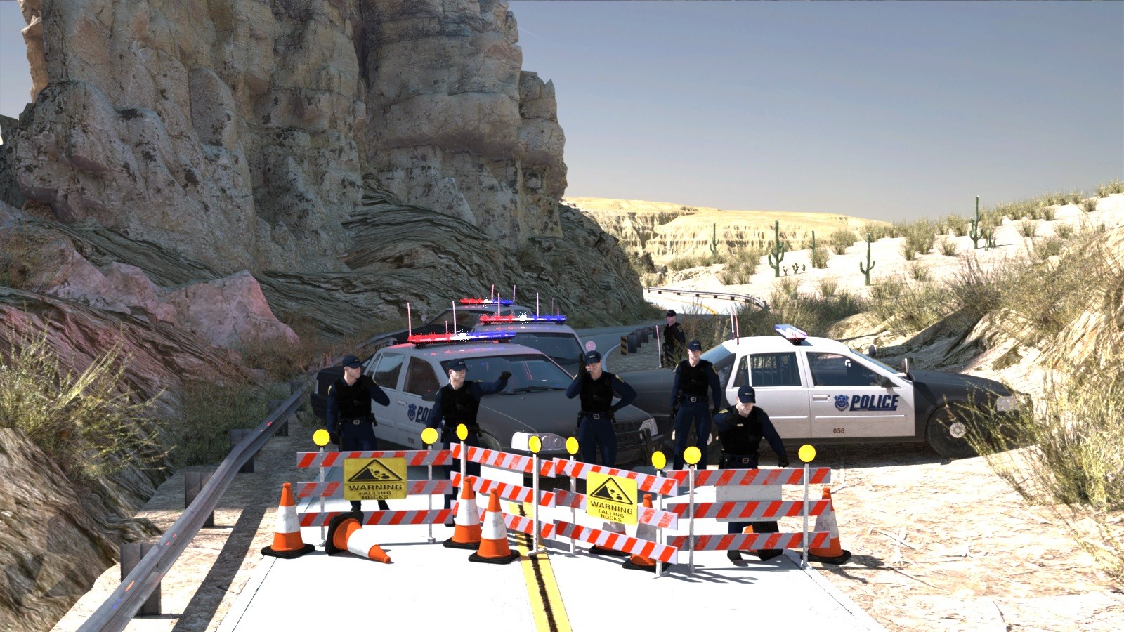 Desert Road Blockade for DAZ by N/A