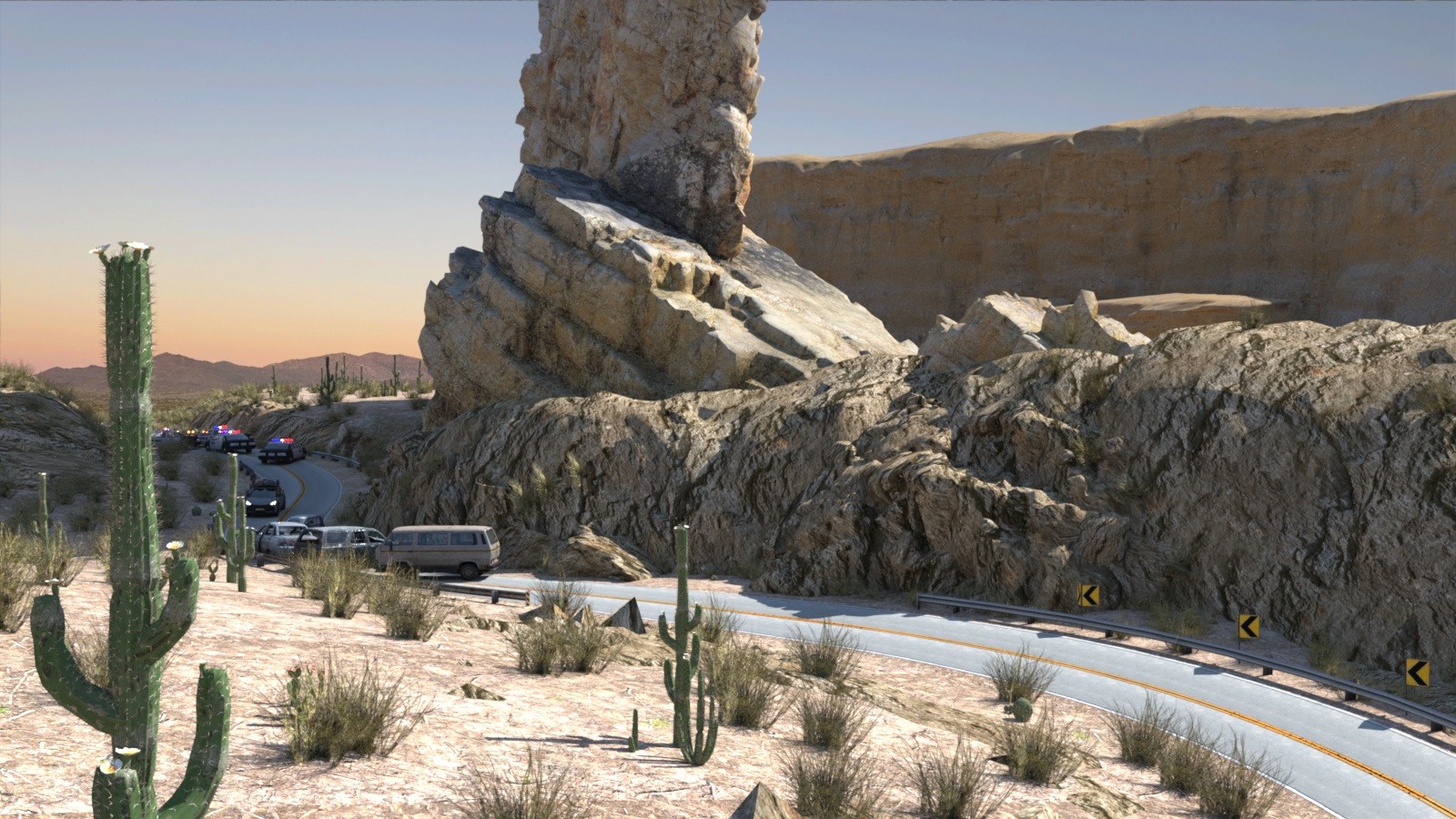 Desert Road Blockade for DAZ by N/A
