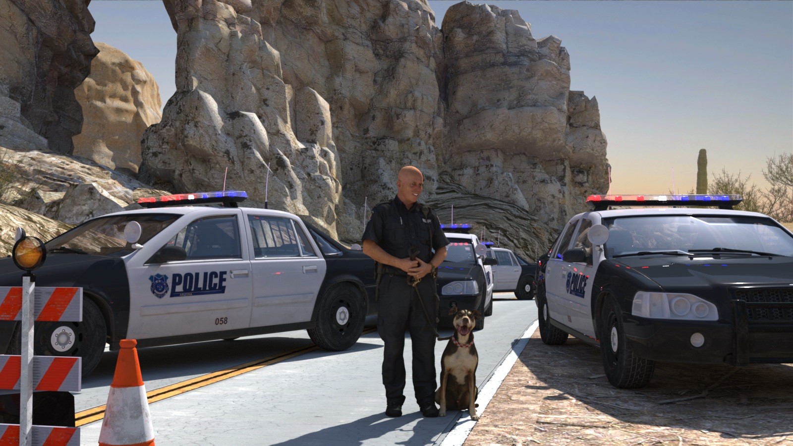 Desert Road Blockade for DAZ by N/A