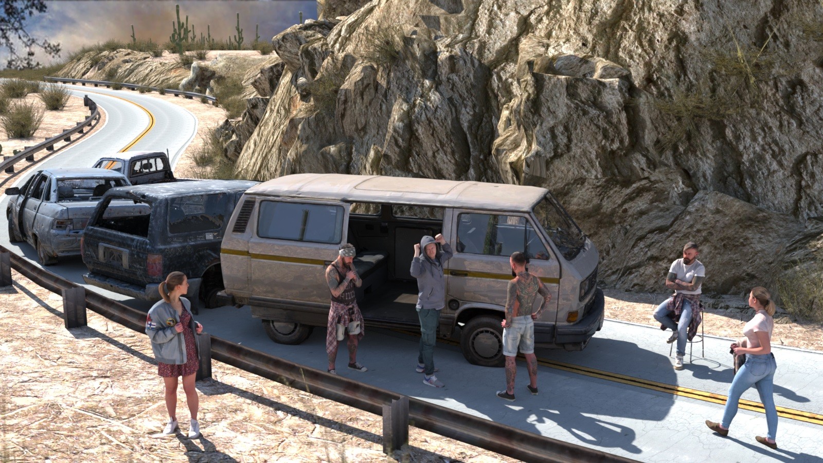 Desert Road Blockade for DAZ by N/A