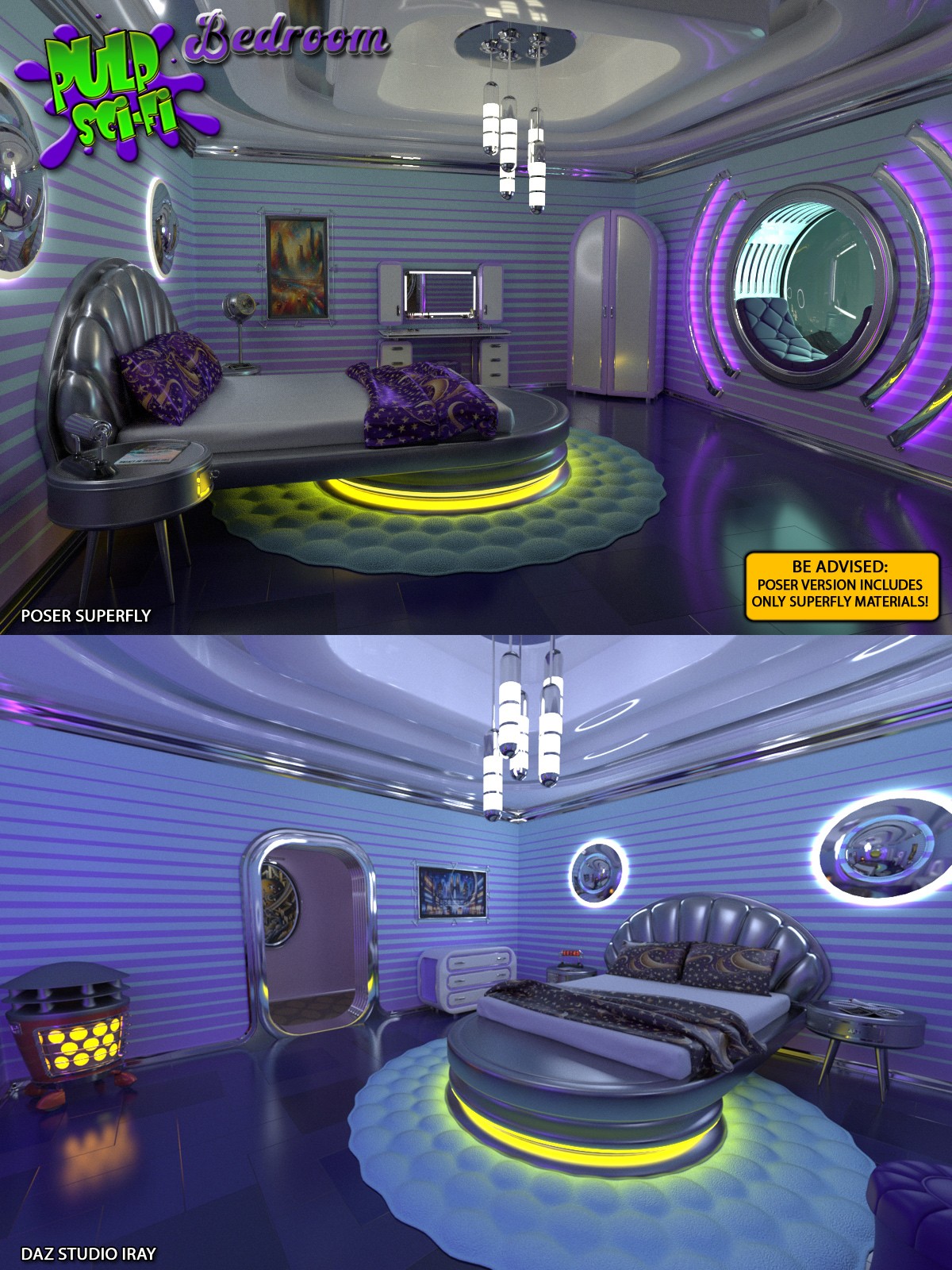 Pulp Sci Fi Bedroom by N/A