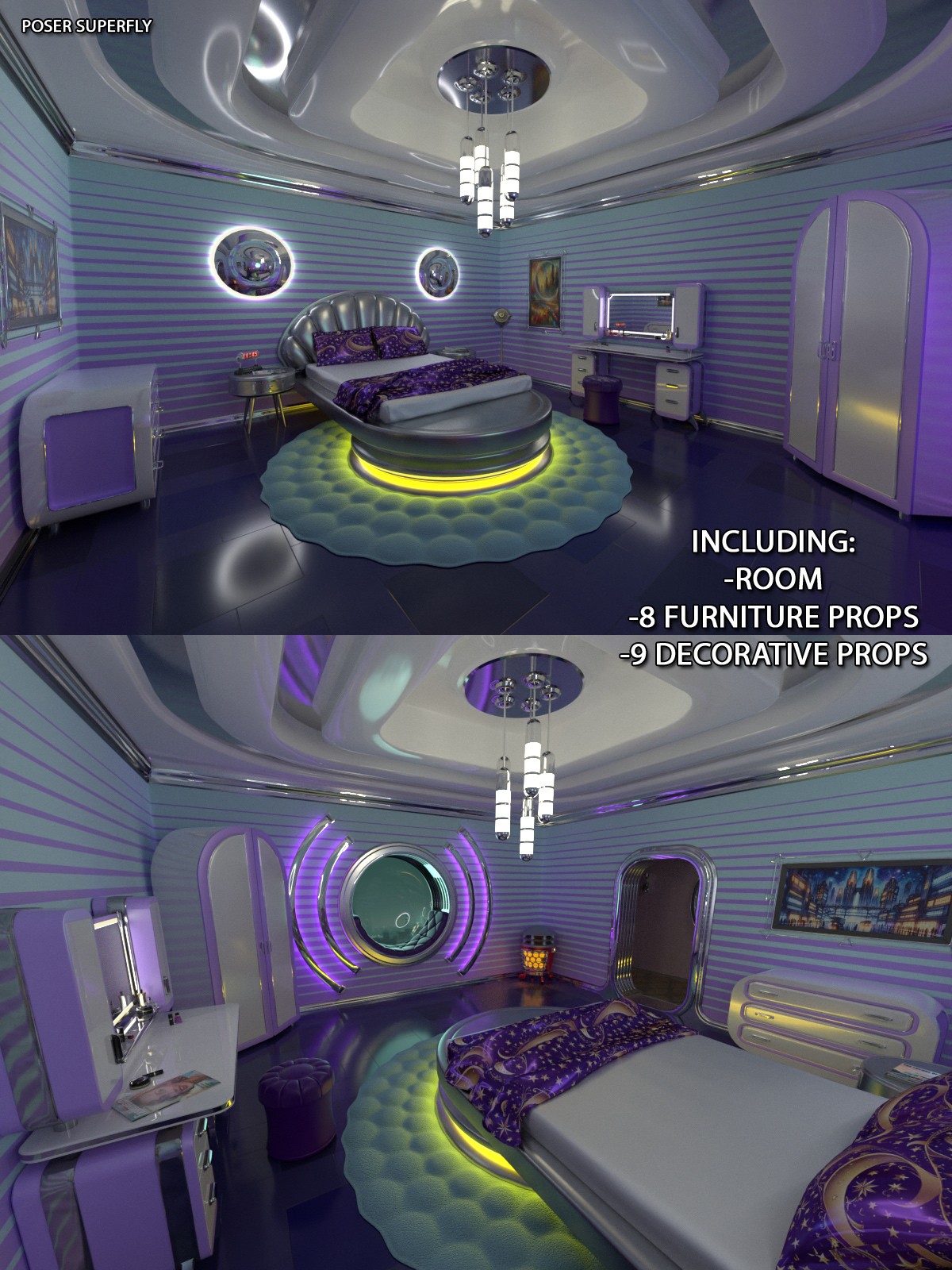Pulp Sci Fi Bedroom by N/A