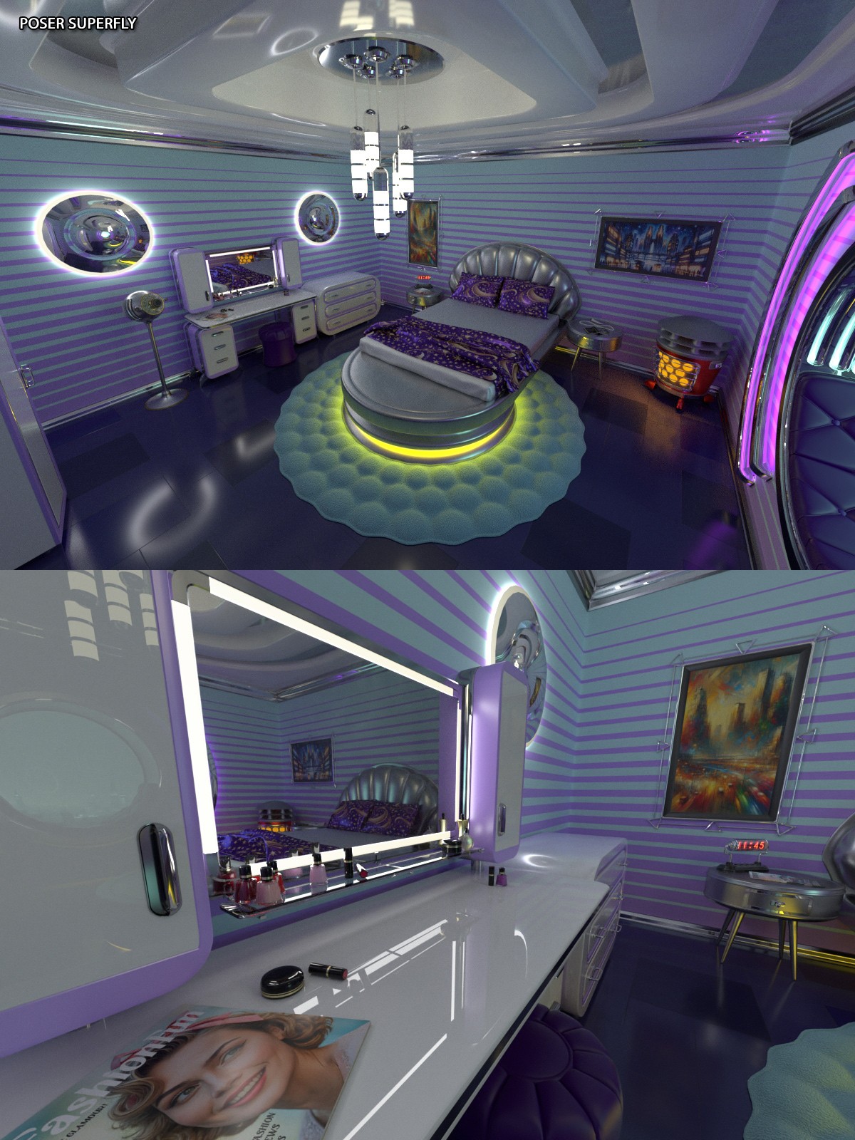 Pulp Sci Fi Bedroom by N/A