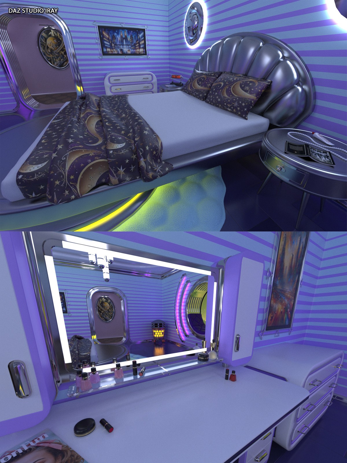 Pulp Sci Fi Bedroom by N/A
