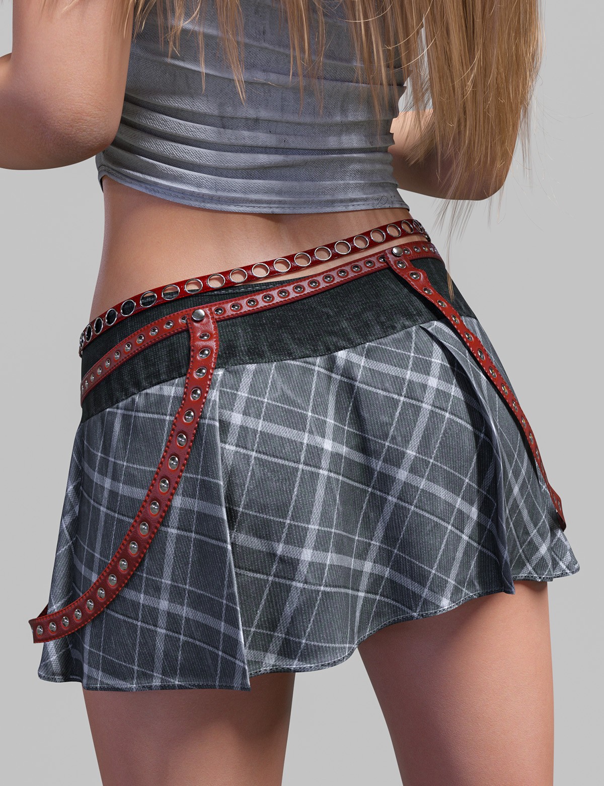 dForce Edgy Mini Skirt Genesis 8-8.1Female by N/A