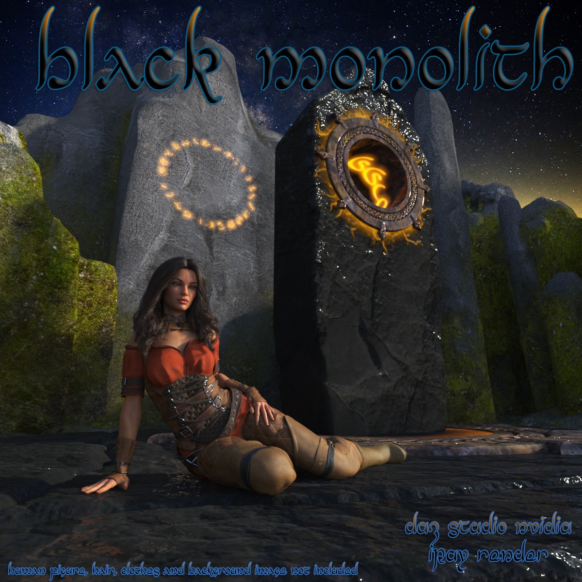 AJ Black Monolith for DAZ Studio by N/A