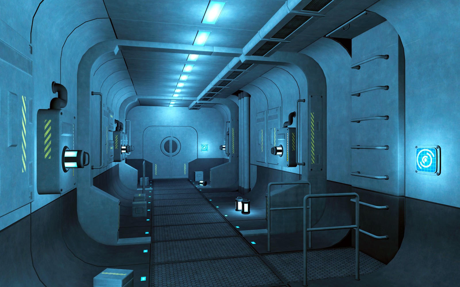 Moon base corridor for Poser by N/A