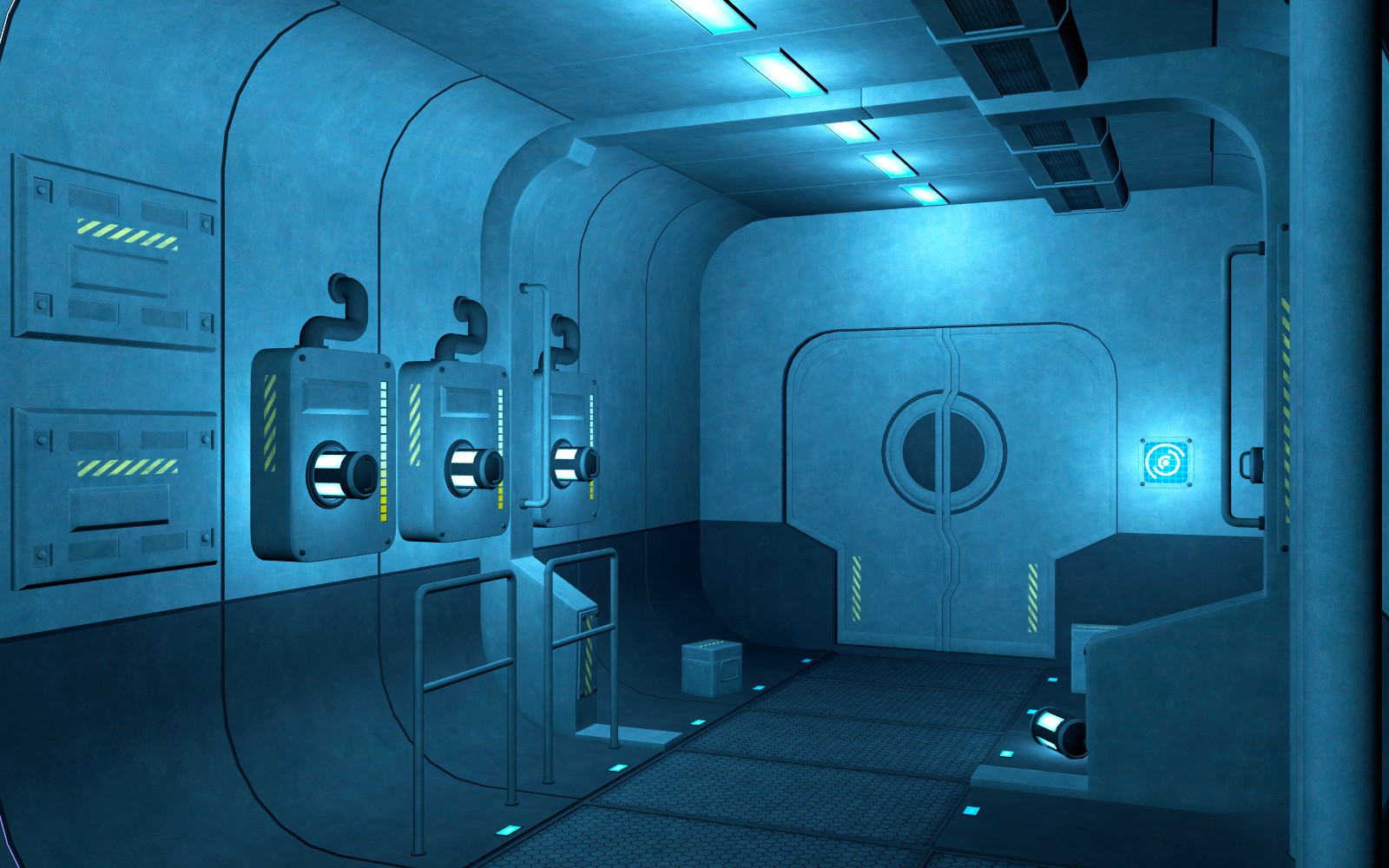 Moon base corridor for Poser by N/A