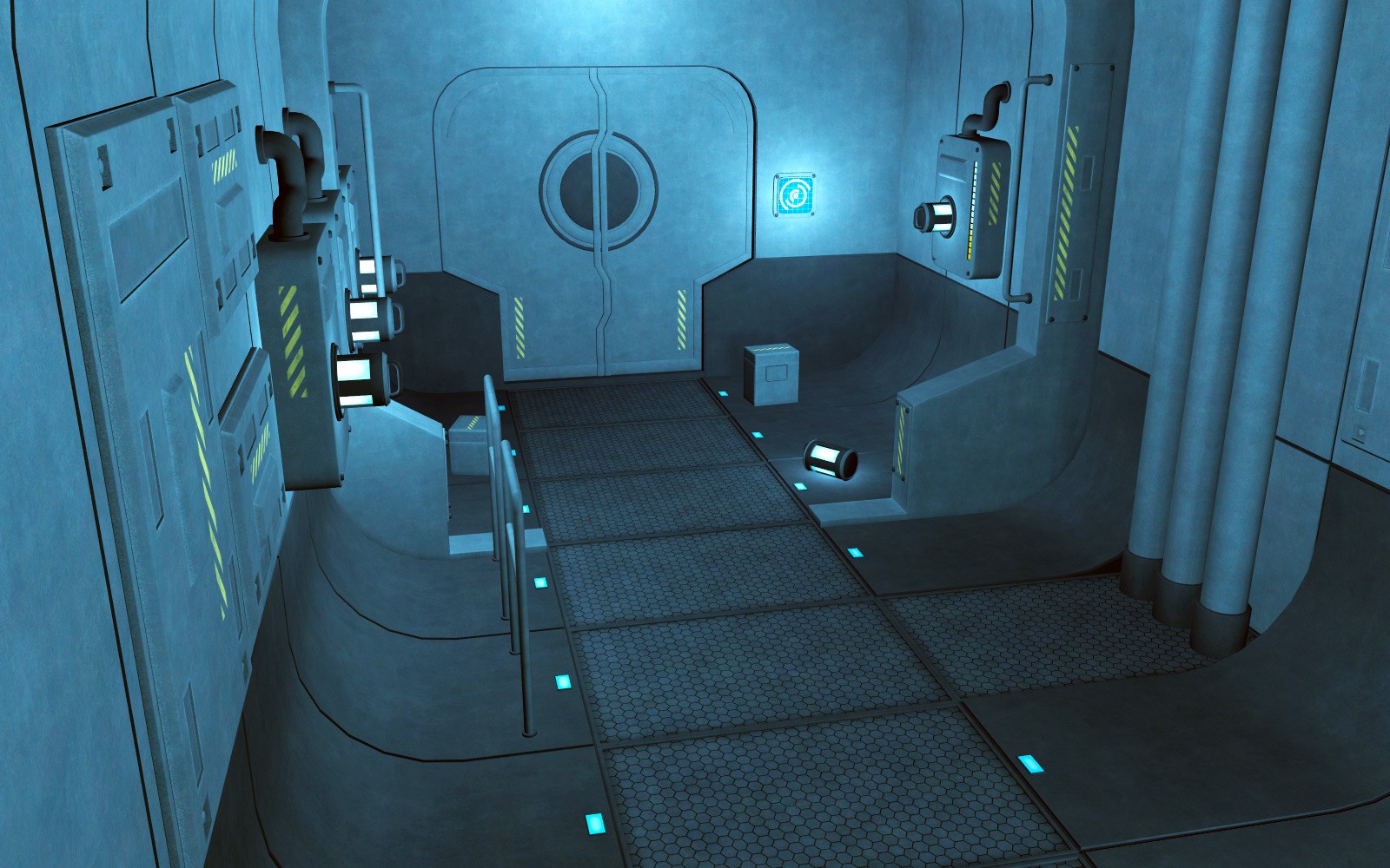 Moon base corridor for Poser by N/A