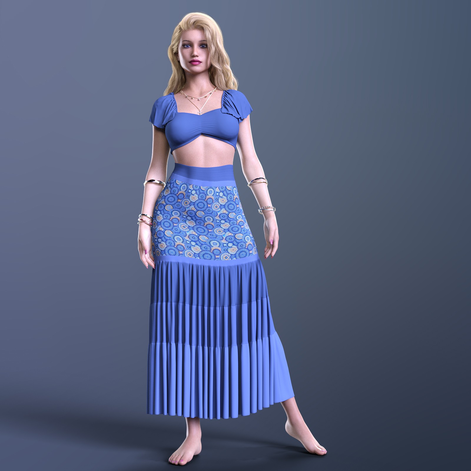 MbM Autumn Boho Outfit for Genesis 8 Female by N/A