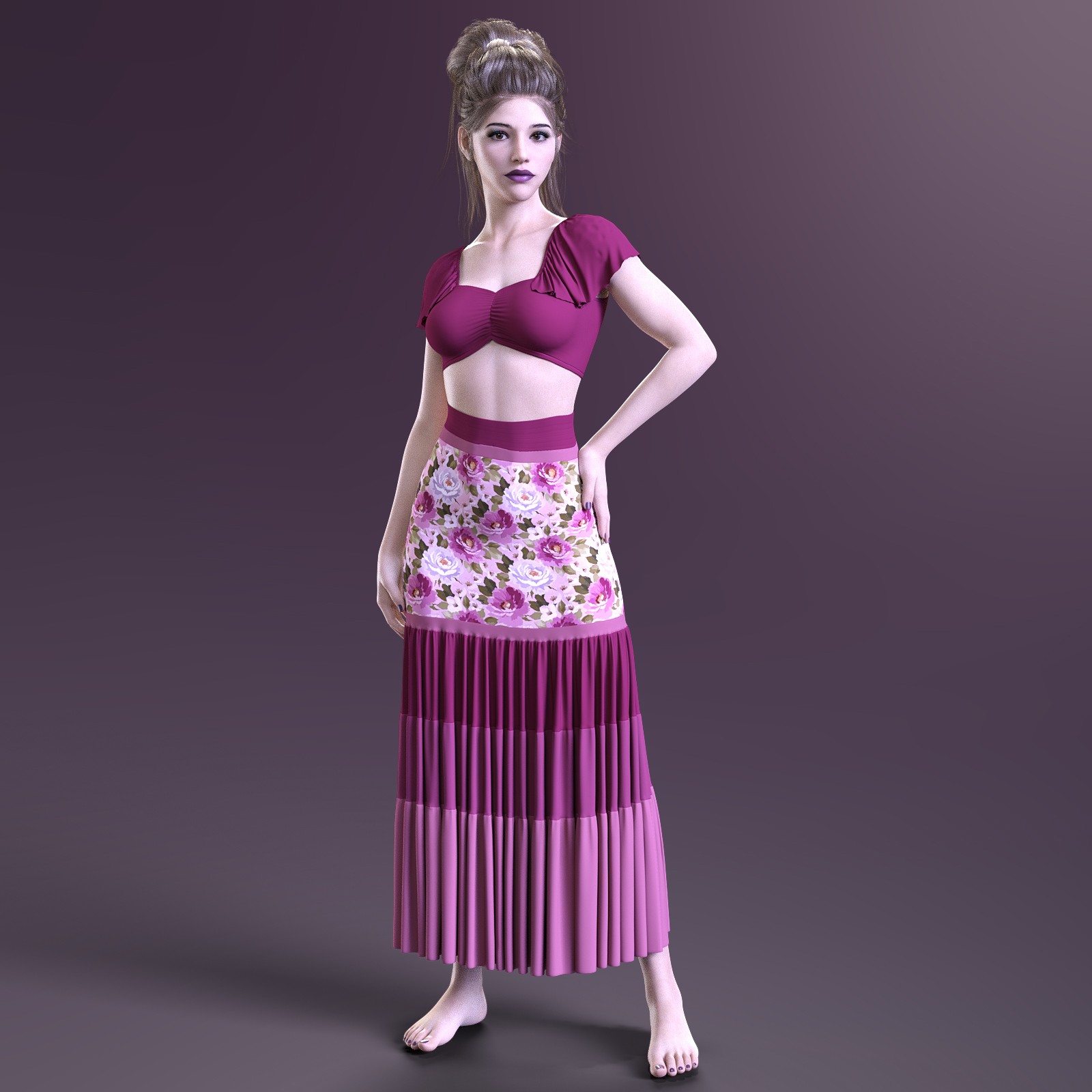 MbM Autumn Boho Outfit for Genesis 8 Female by N/A