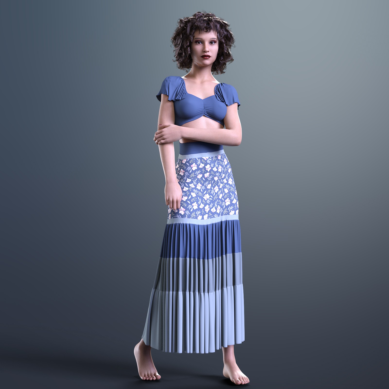 MbM Autumn Boho Outfit for Genesis 8 Female by N/A