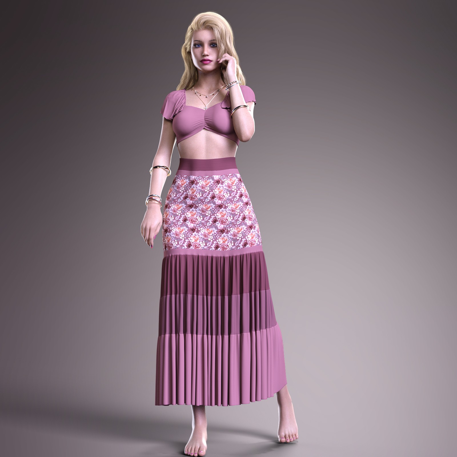 MbM Autumn Boho Outfit for Genesis 8 Female by N/A