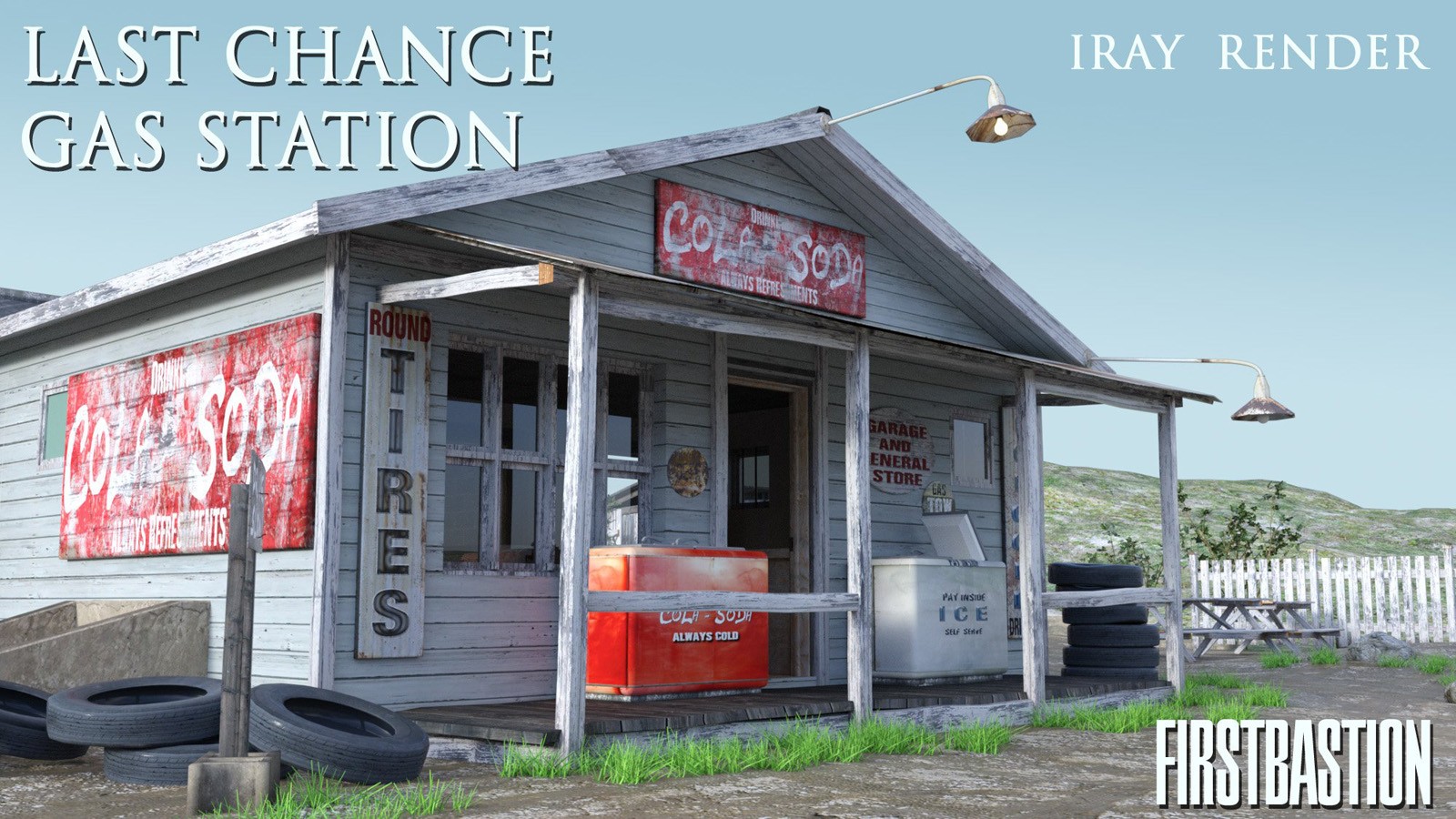 1stB Last Chance Gas Station iRay & 3DL by N/A