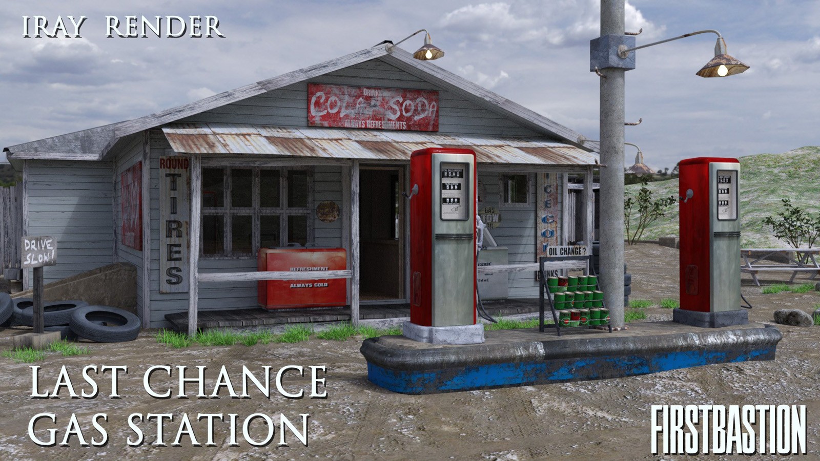 1stB Last Chance Gas Station iRay & 3DL by N/A