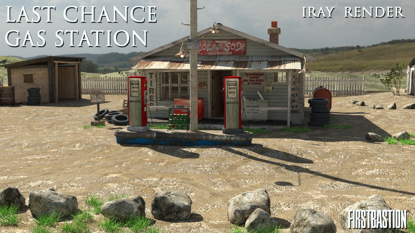 1stB Last Chance Gas Station iRay & 3DL by N/A