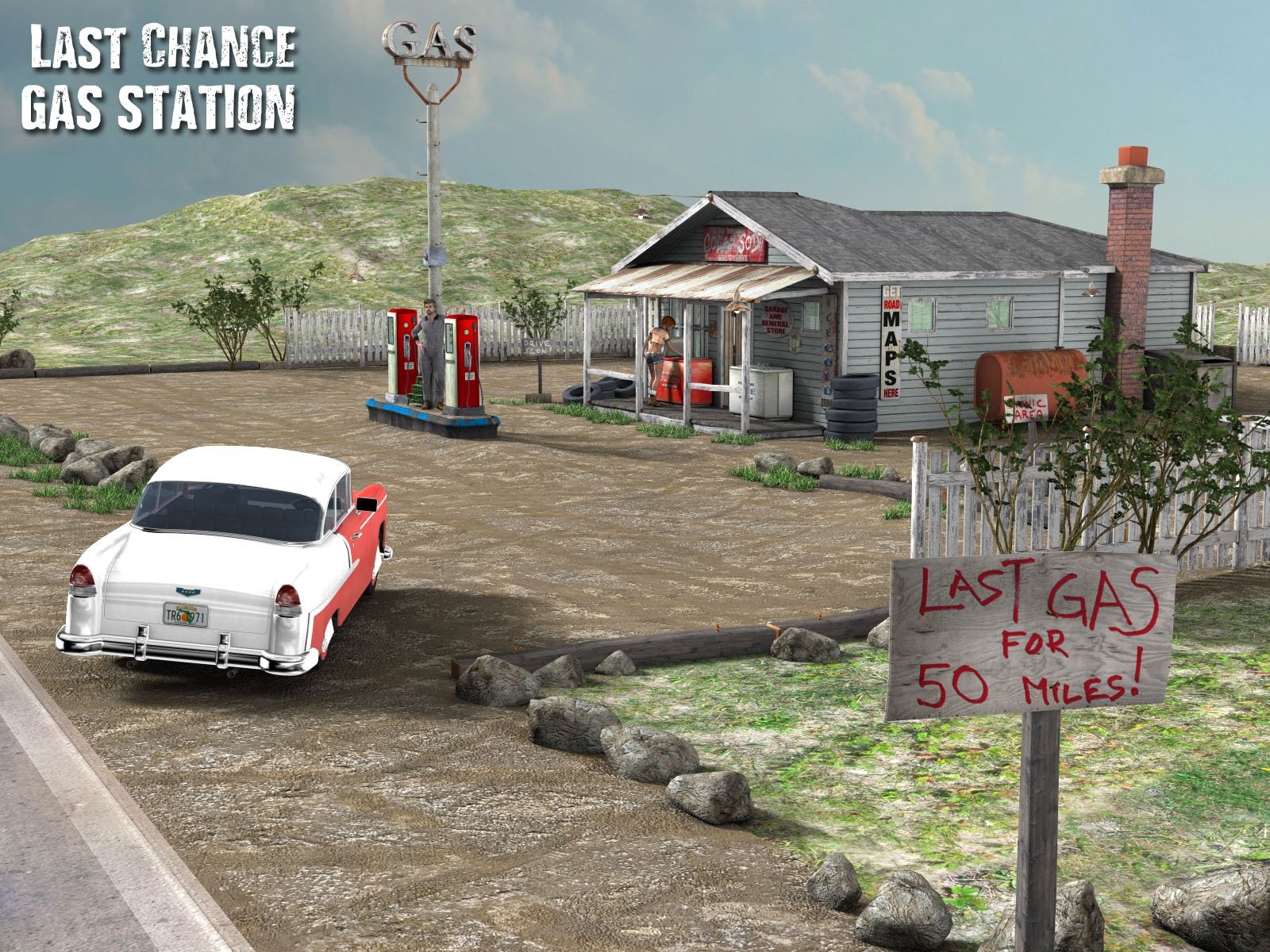 1stB Last Chance Gas Station iRay & 3DL by N/A