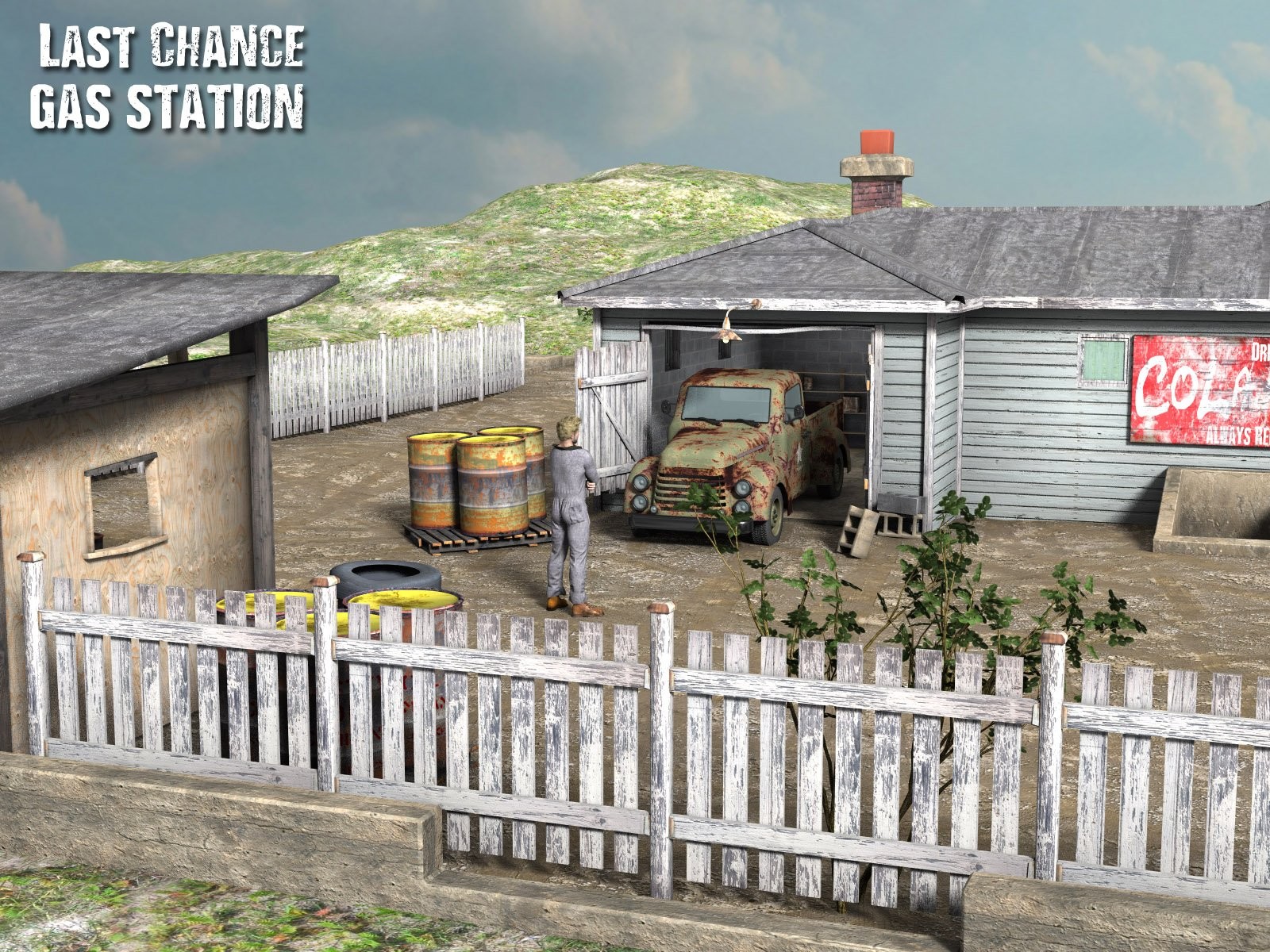 1stB Last Chance Gas Station iRay & 3DL by N/A